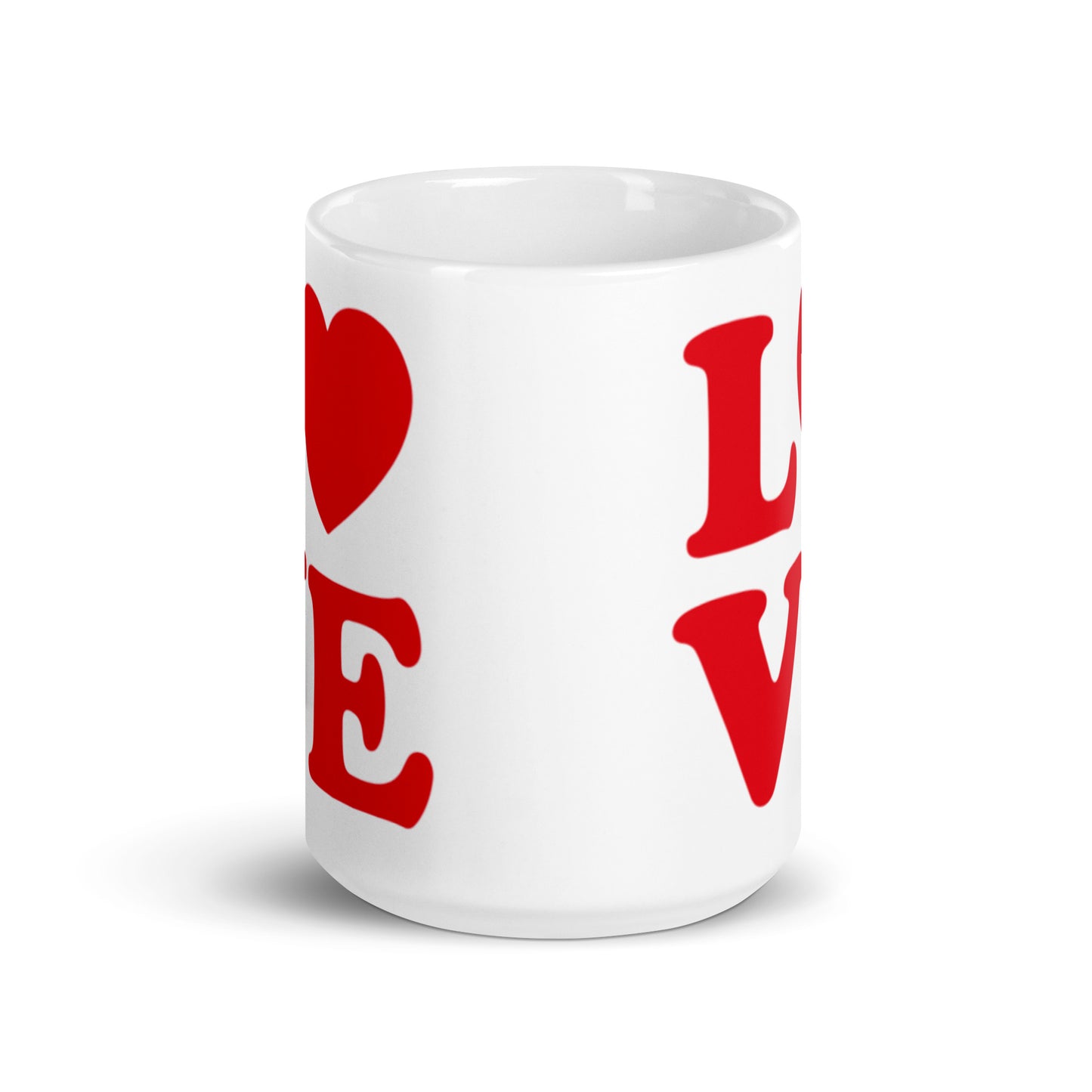 Love White glossy mug