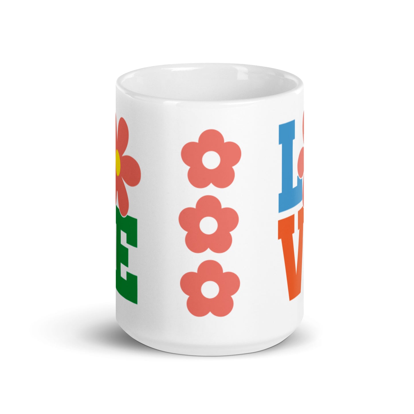 Love White glossy mug