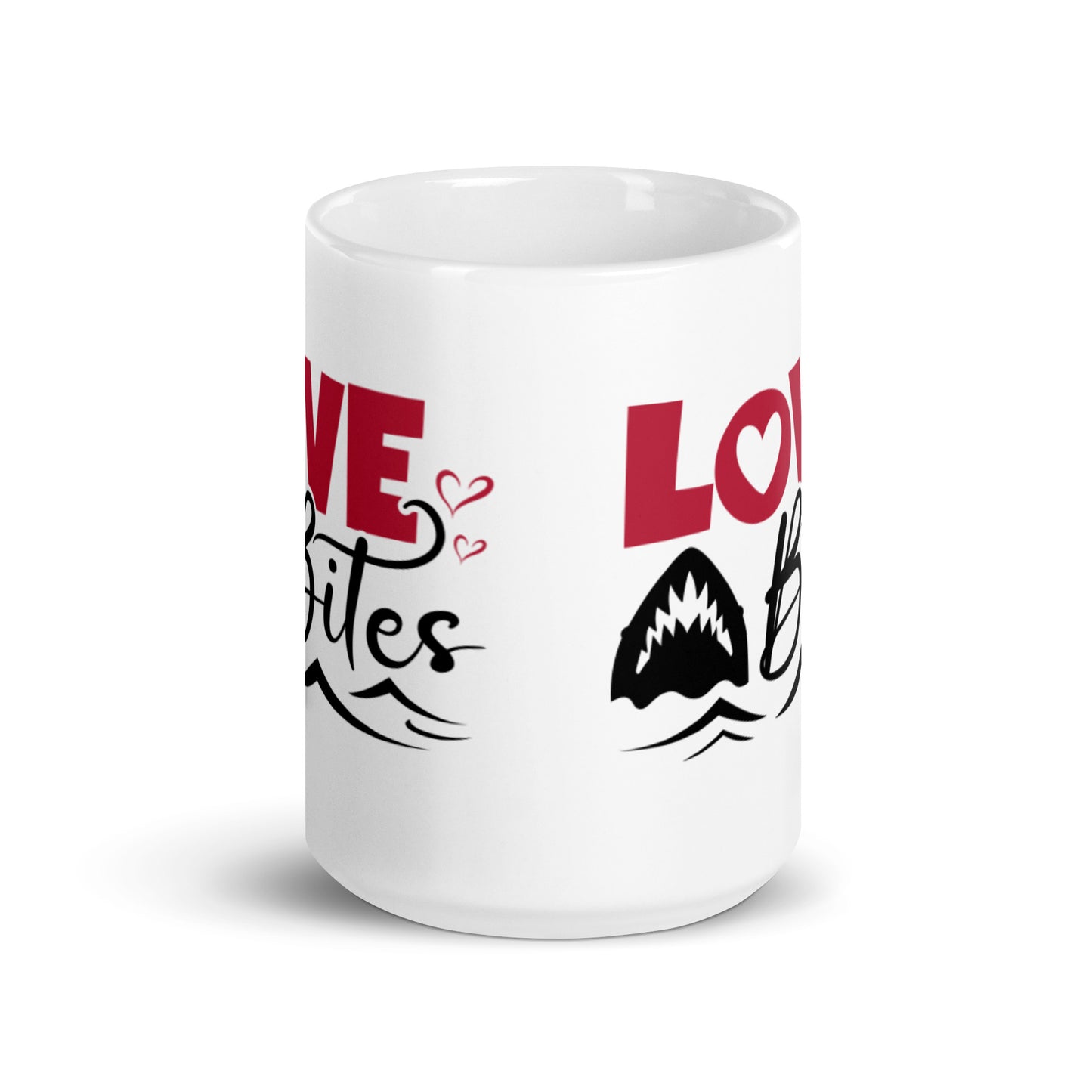Love Bites White glossy mug