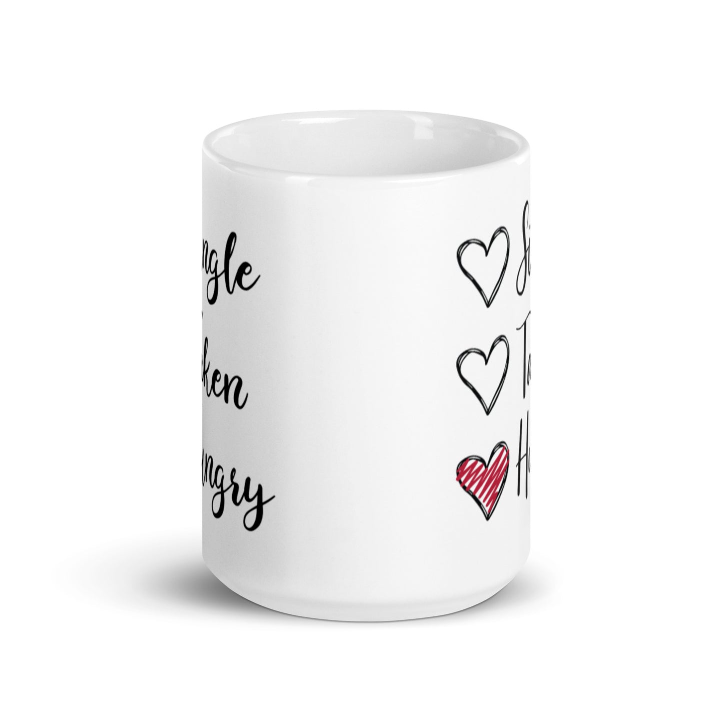 Single Taken HungryWhite glossy mug