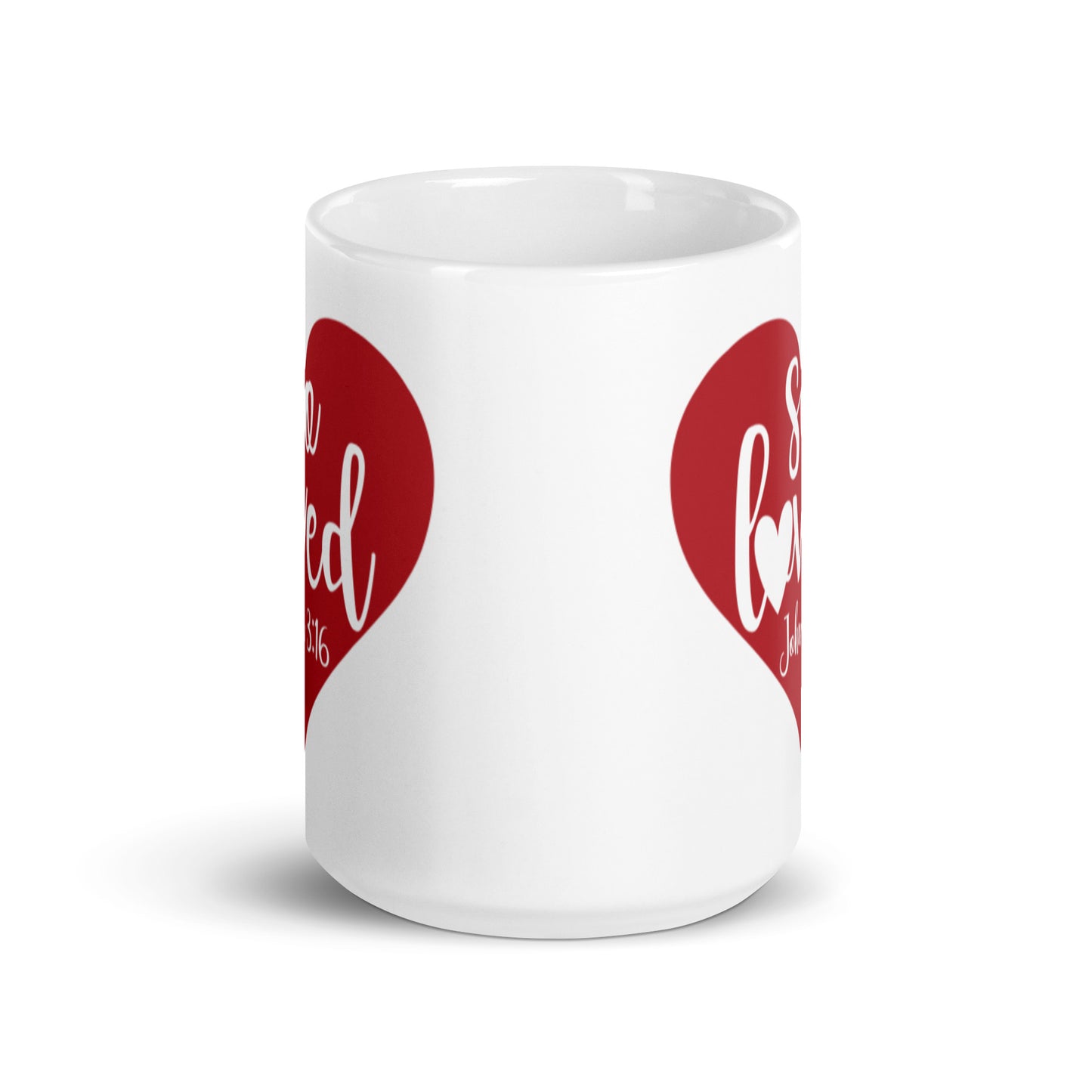 So Loved White glossy mug