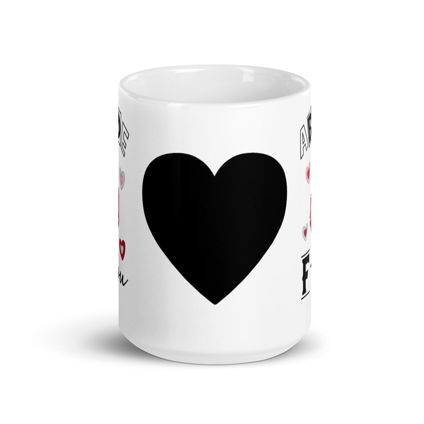 ABCDEF You White glossy mug