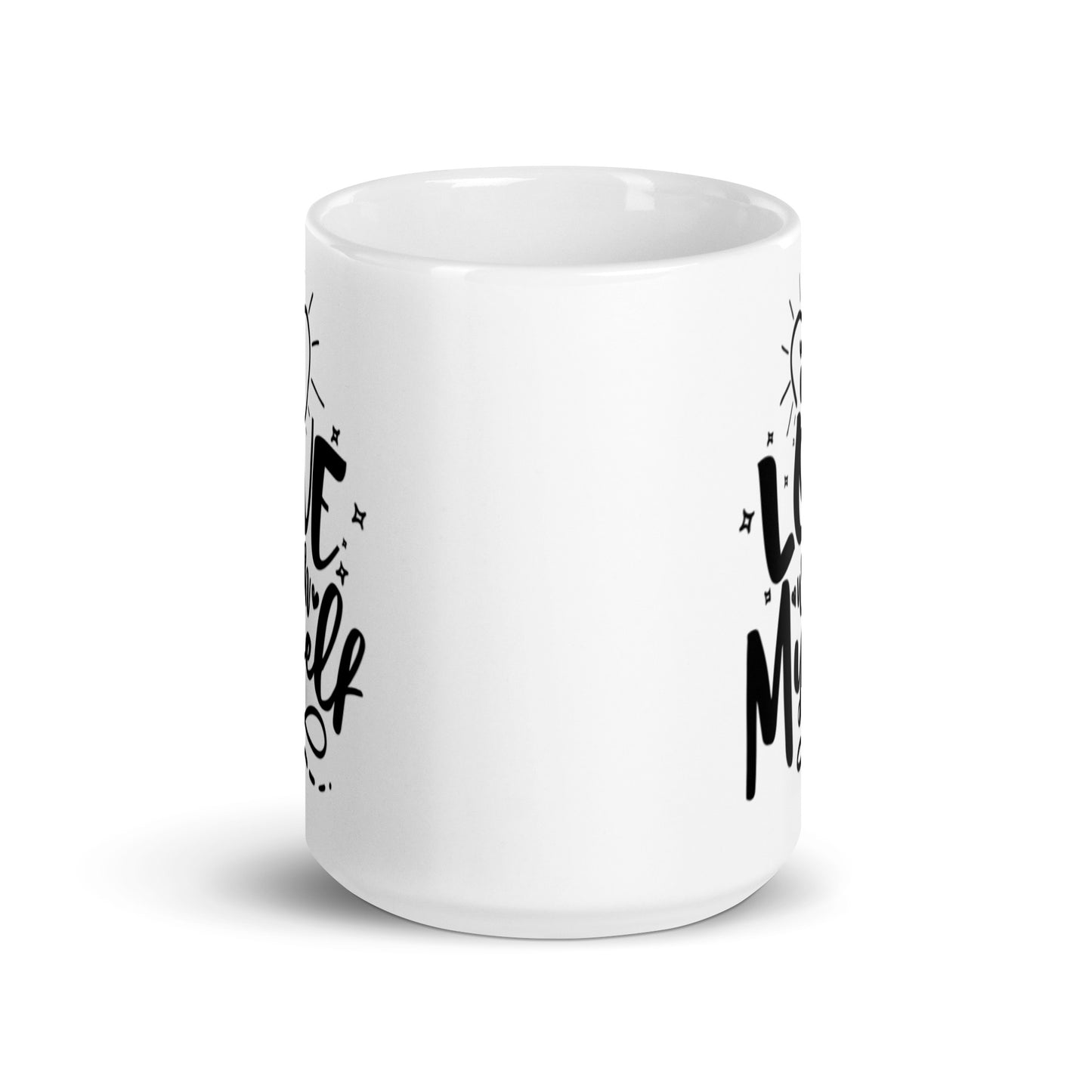 In Love With Myself White glossy mug