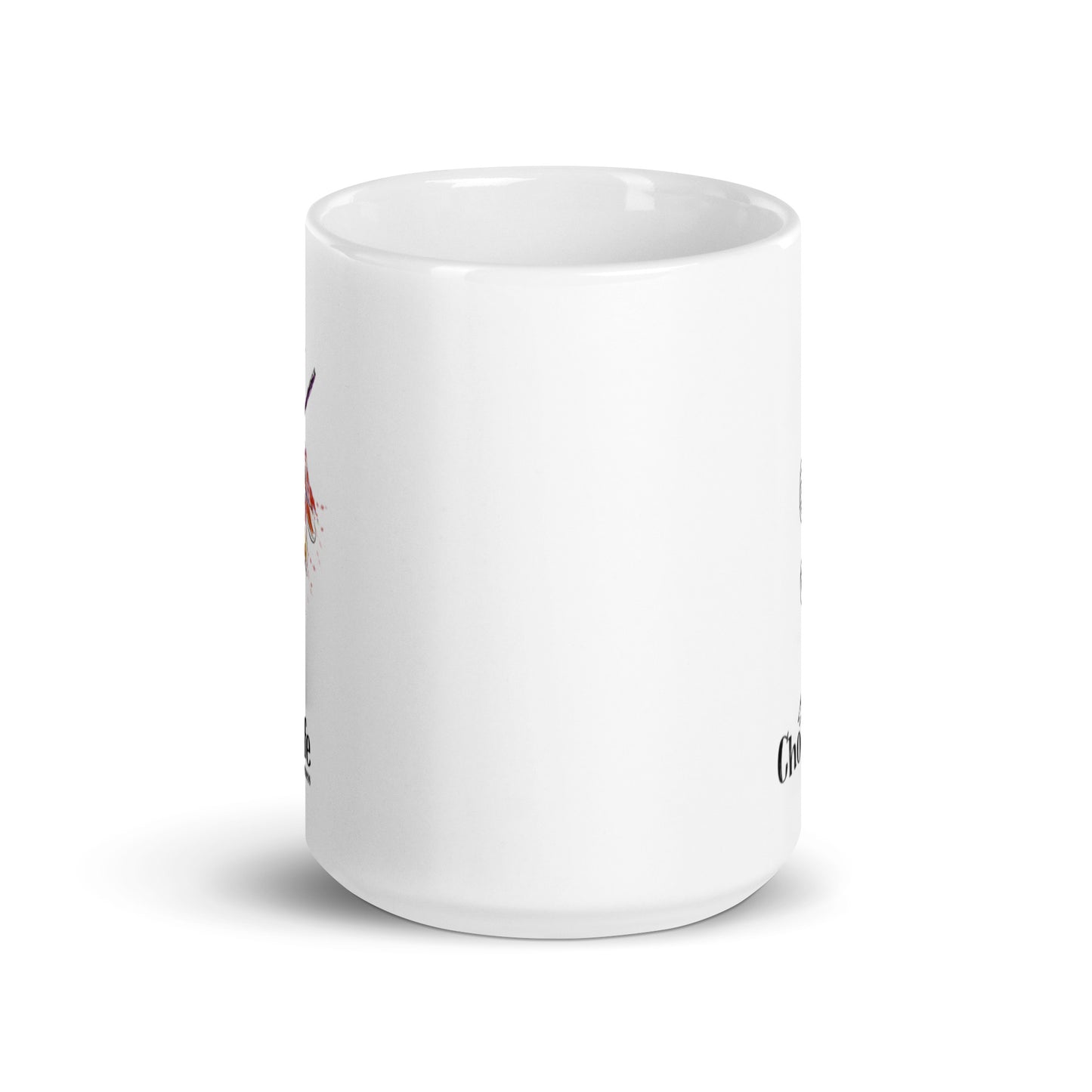 Semi Colon White glossy mug