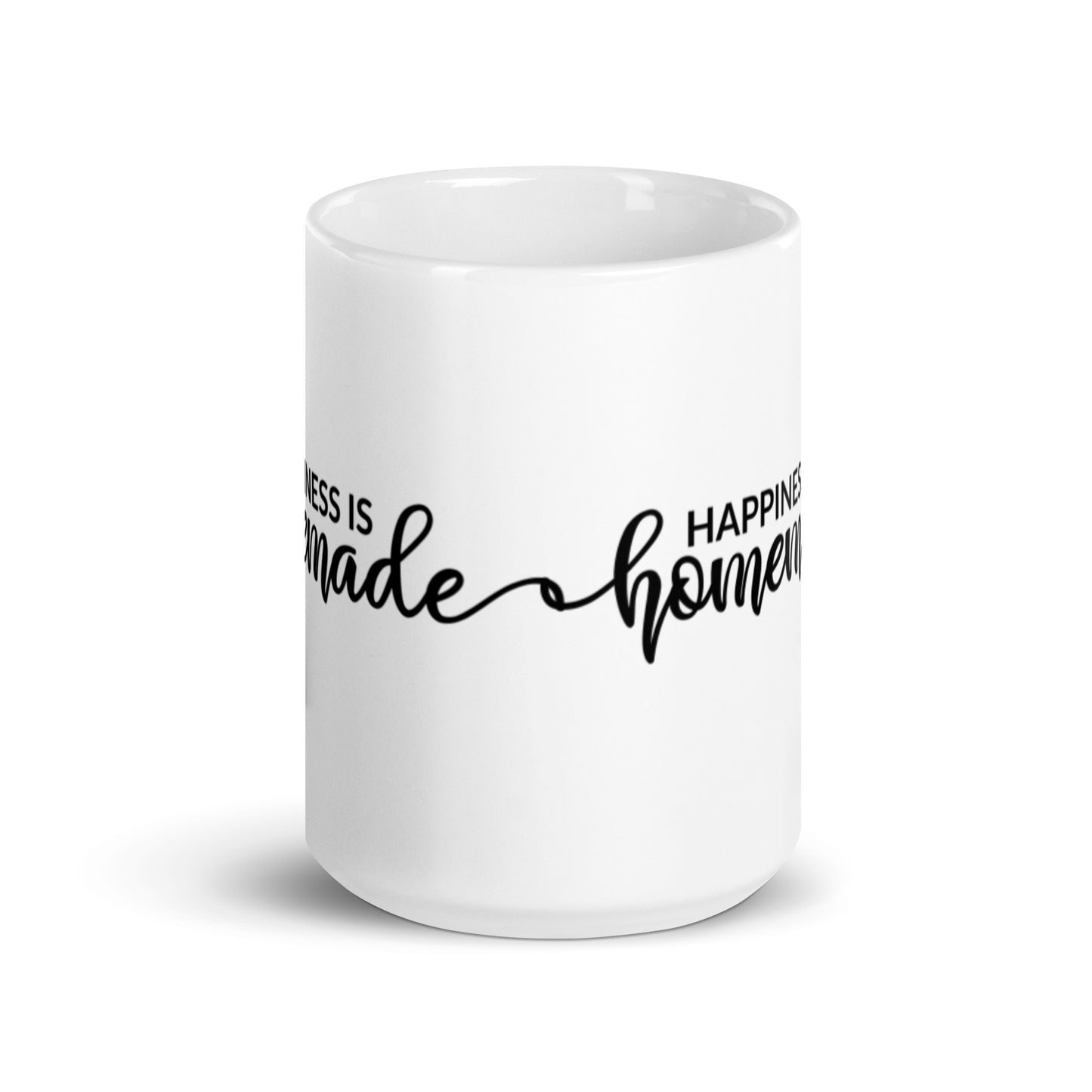 Happiness is Homemade White glossy mug