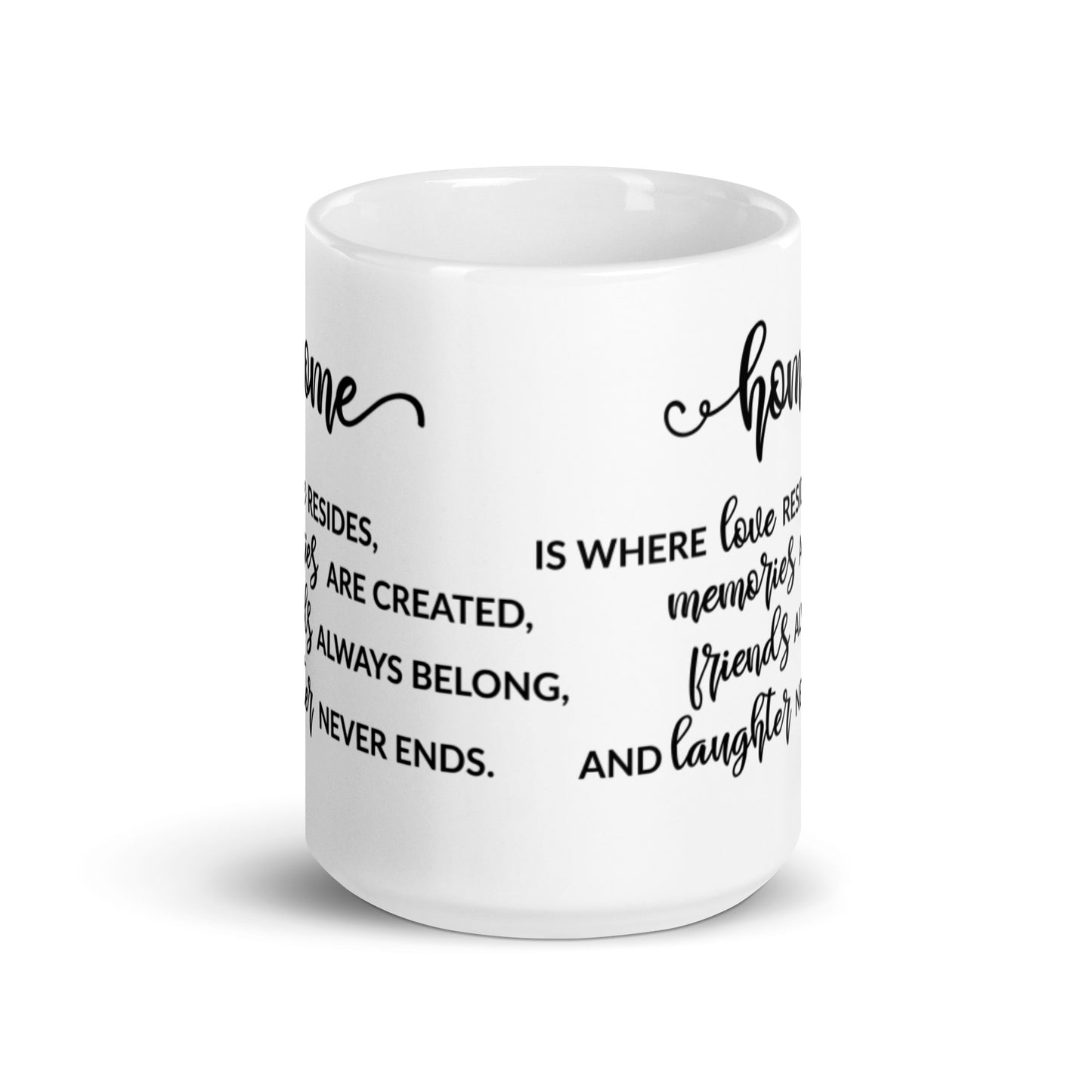 Home White glossy mug
