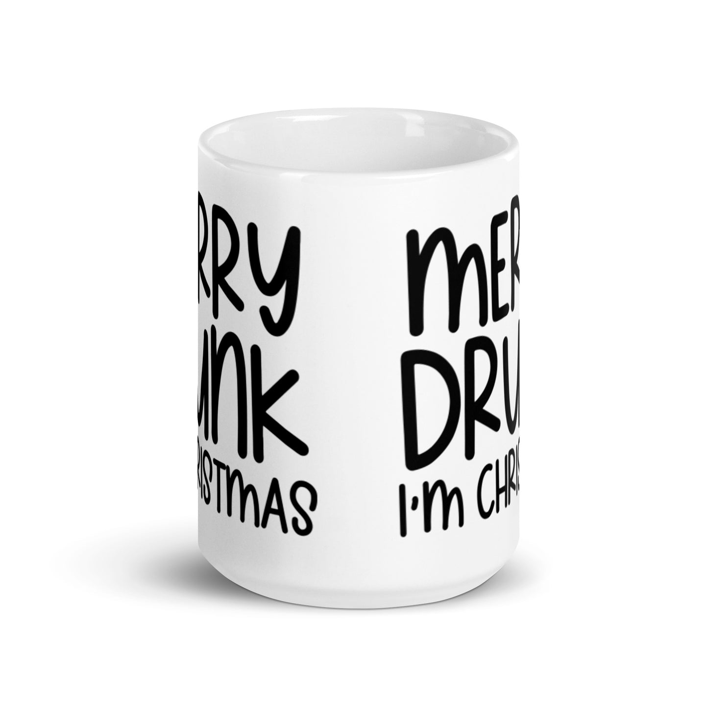 MERRY DRUNK I’M CHRISTMAS White glossy mug