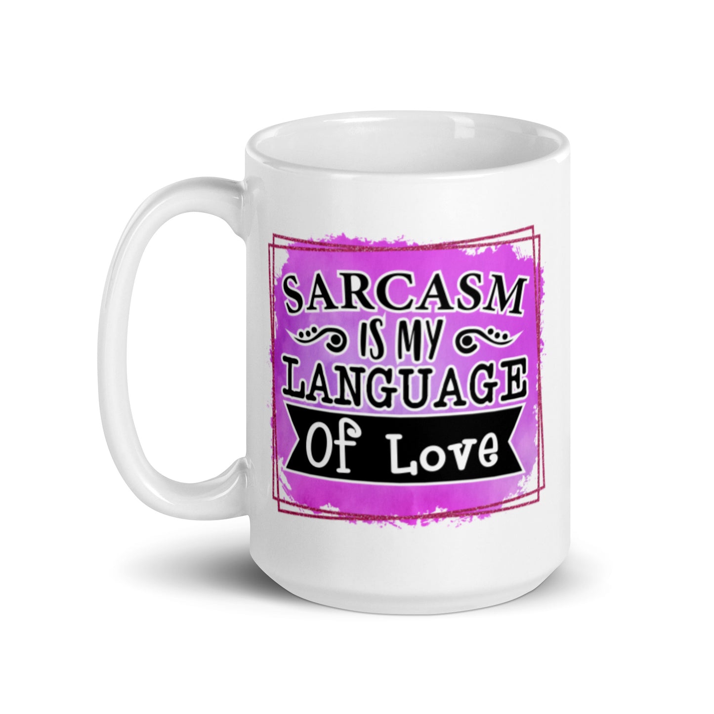 Sarcasm White glossy mug