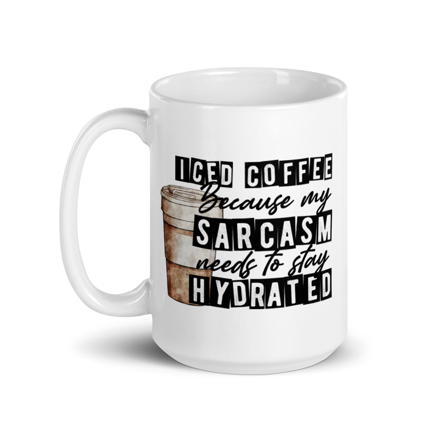 Iced Coffee White glossy mug