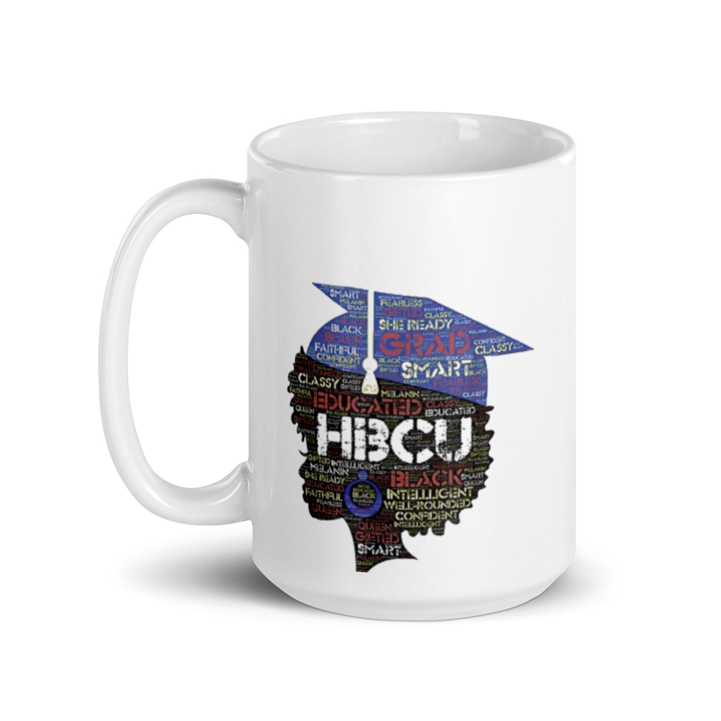 HBCU Grad White glossy mug