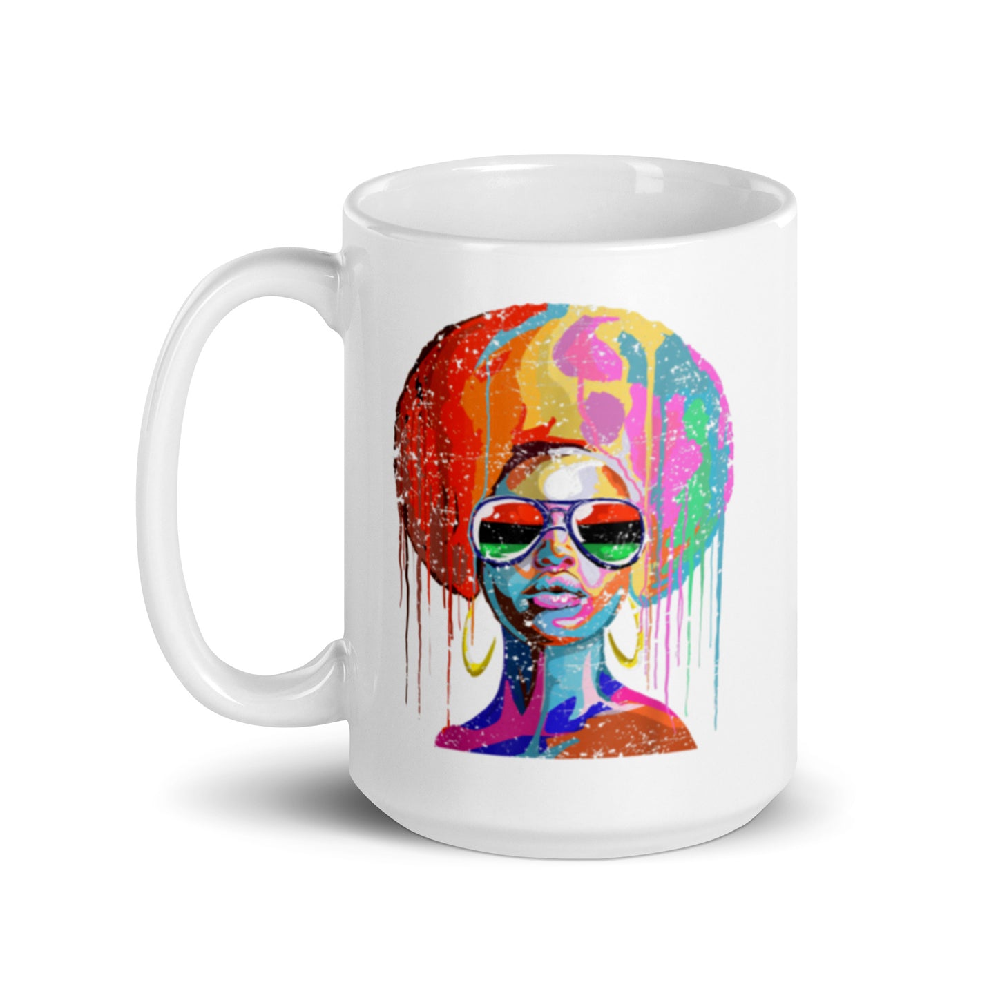 Colorful Magic White glossy mug
