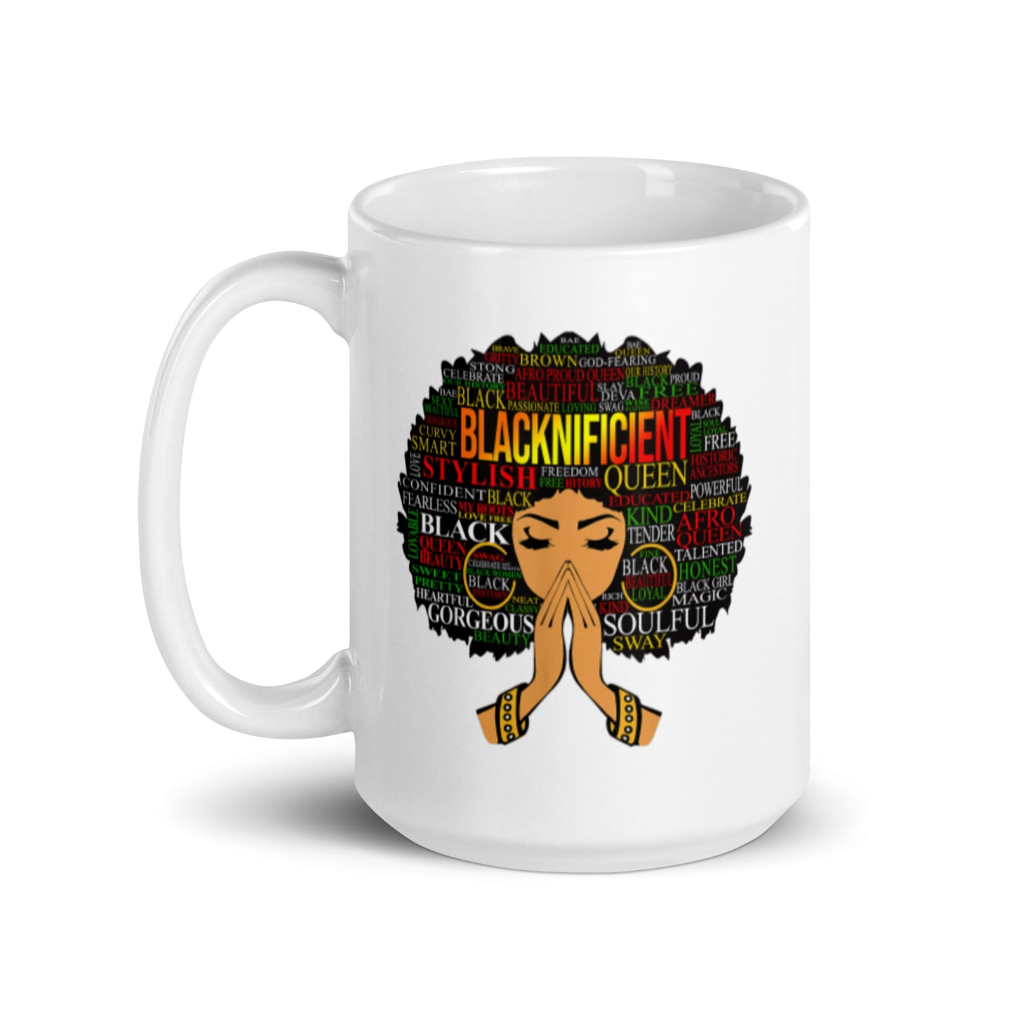 Blacknificient White glossy mug