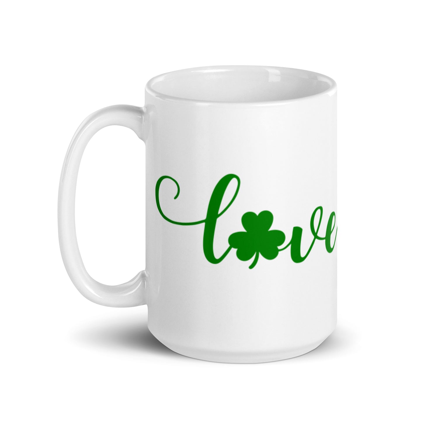 Love White glossy mug