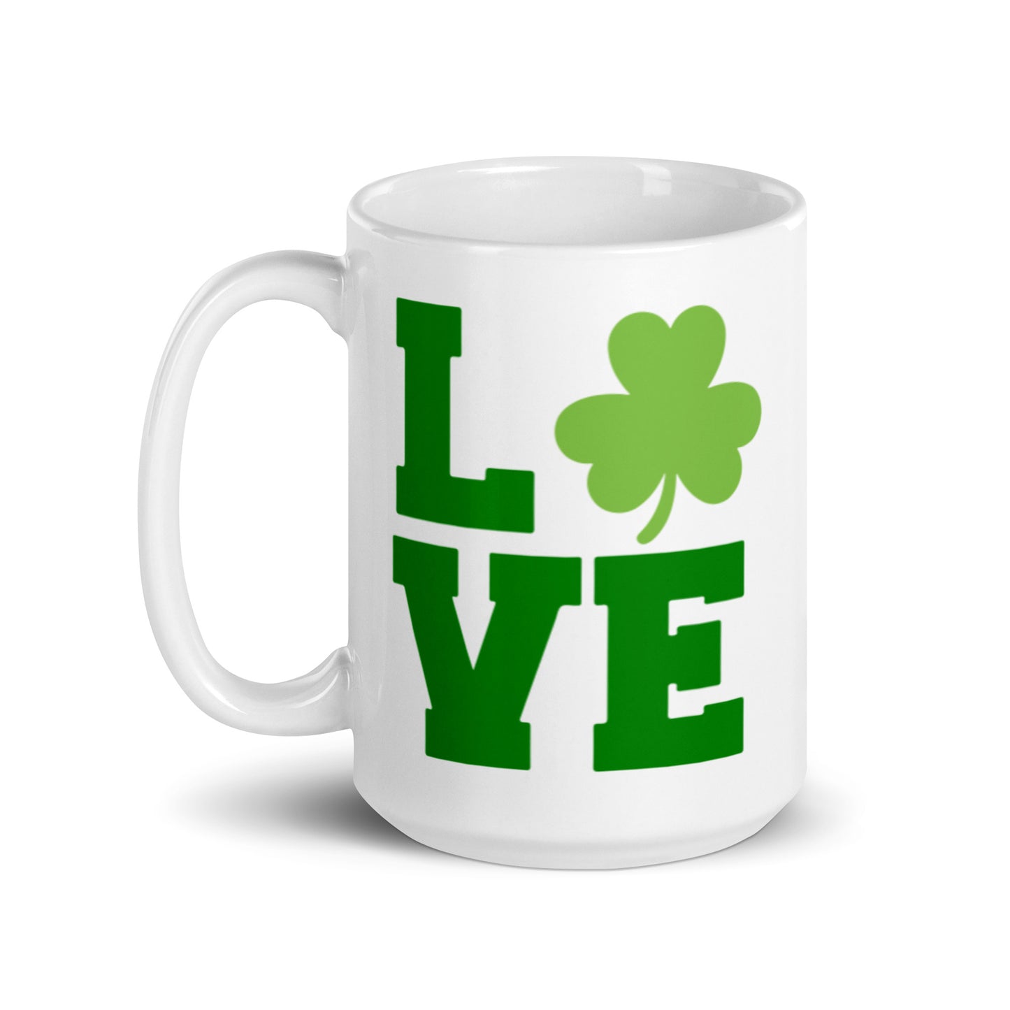 Love White glossy mug