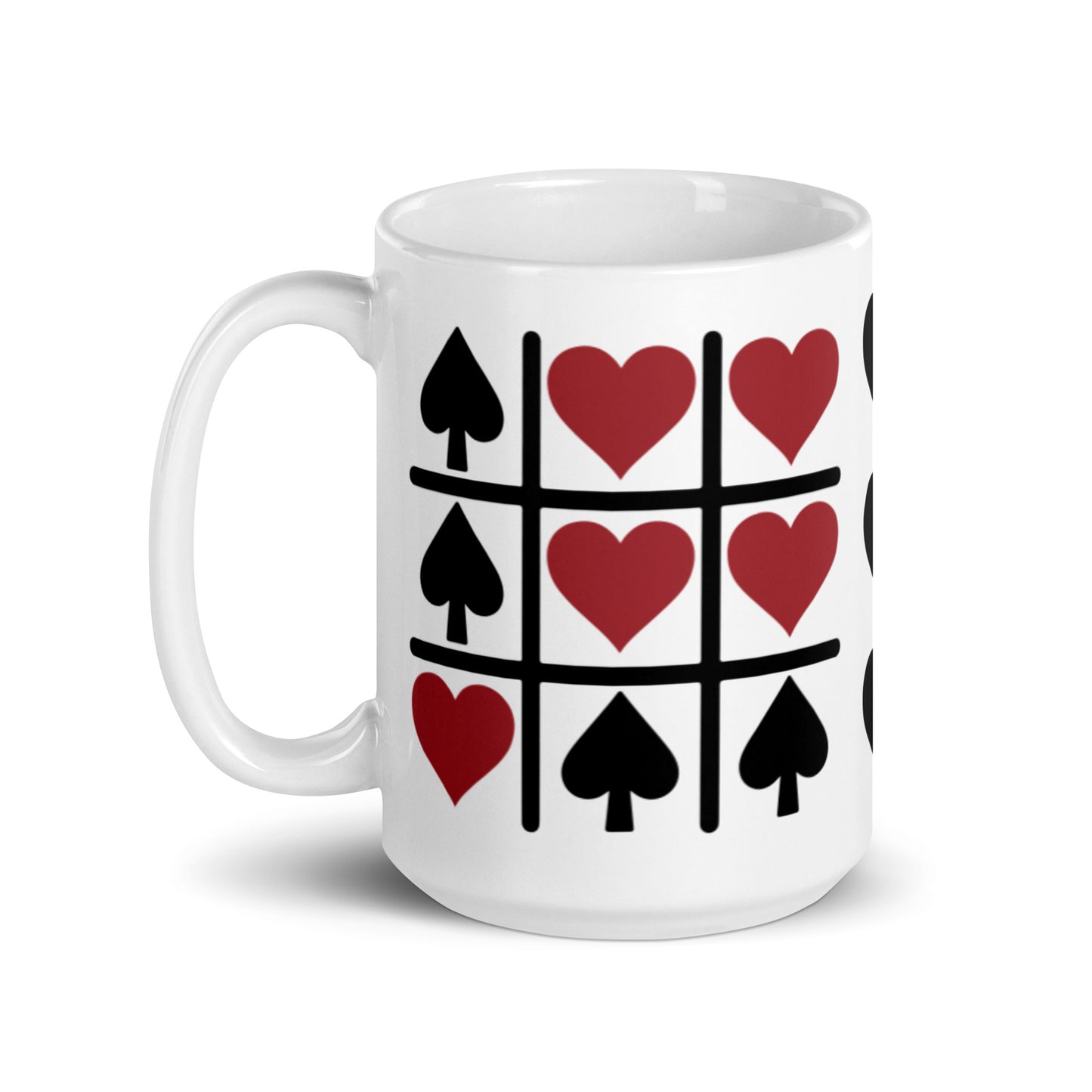 Love Is In The Cards White glossy mug