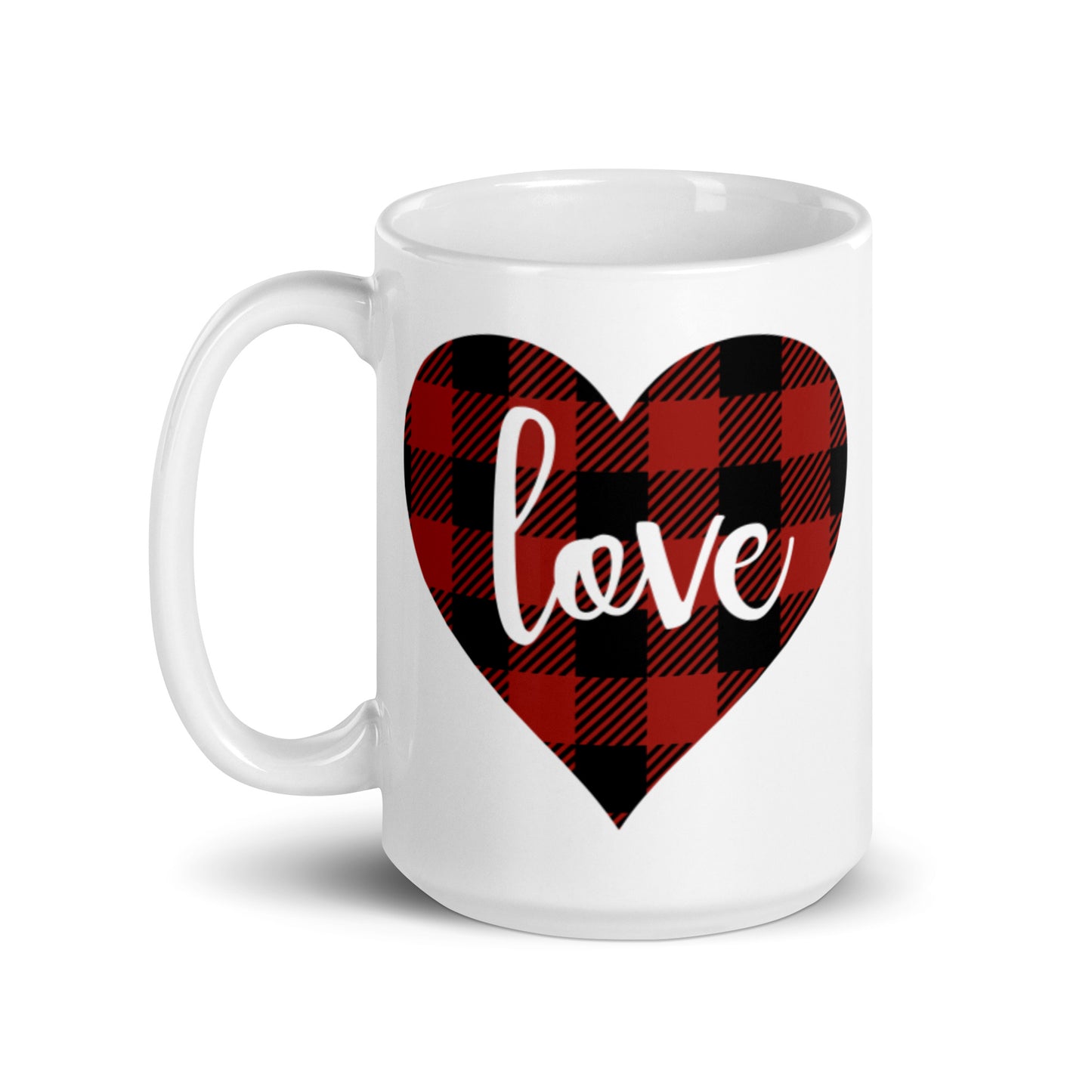 Love White glossy mug