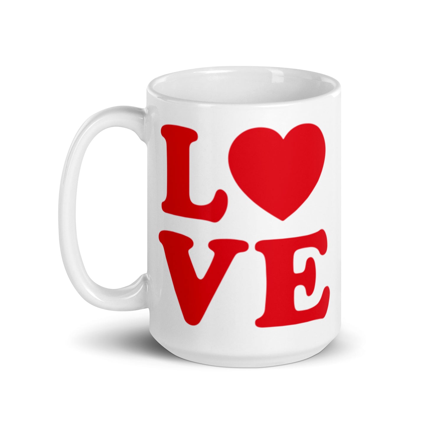Love White glossy mug