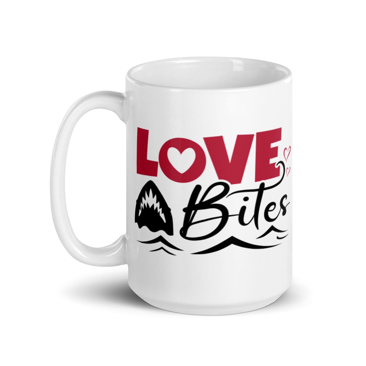 Love Bites White glossy mug