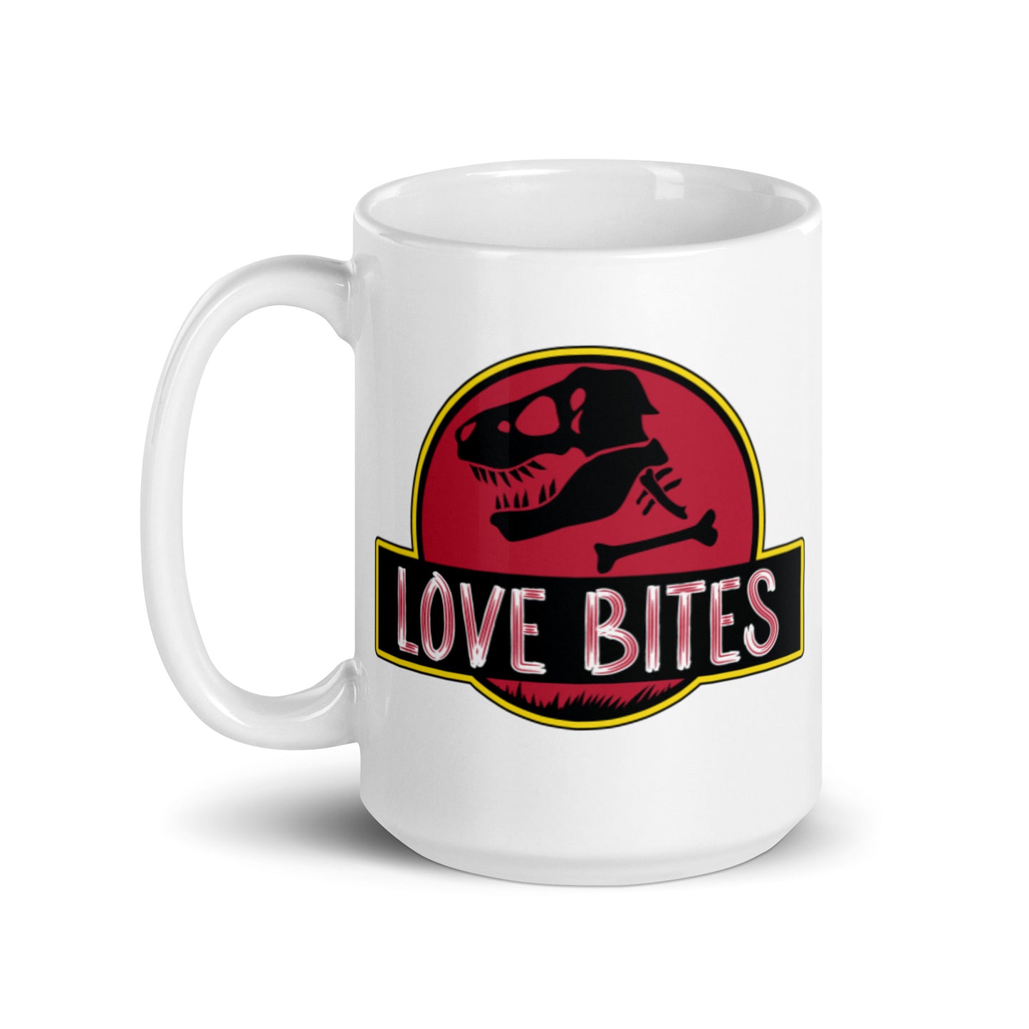 Love Bites White glossy mug