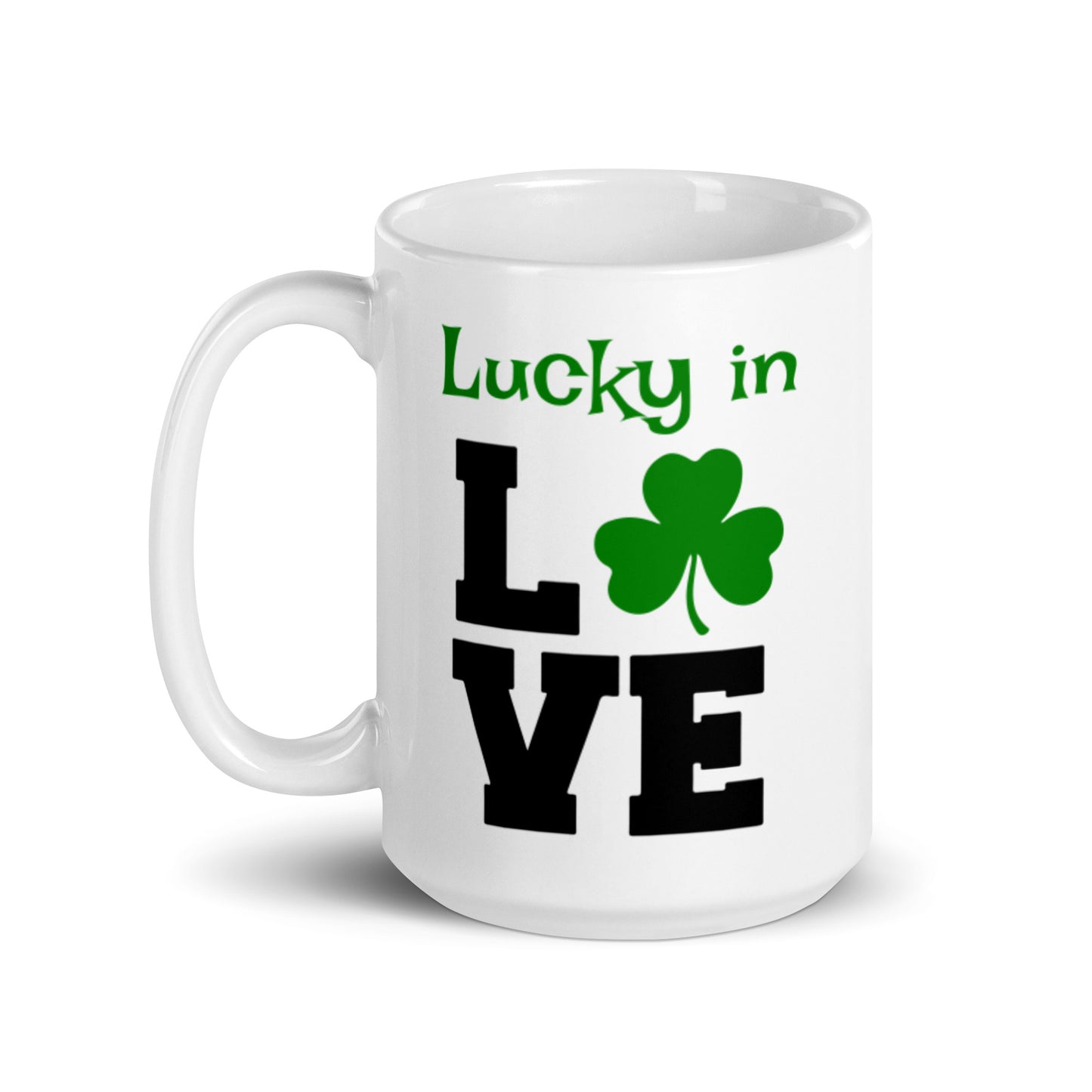 White glossy mug