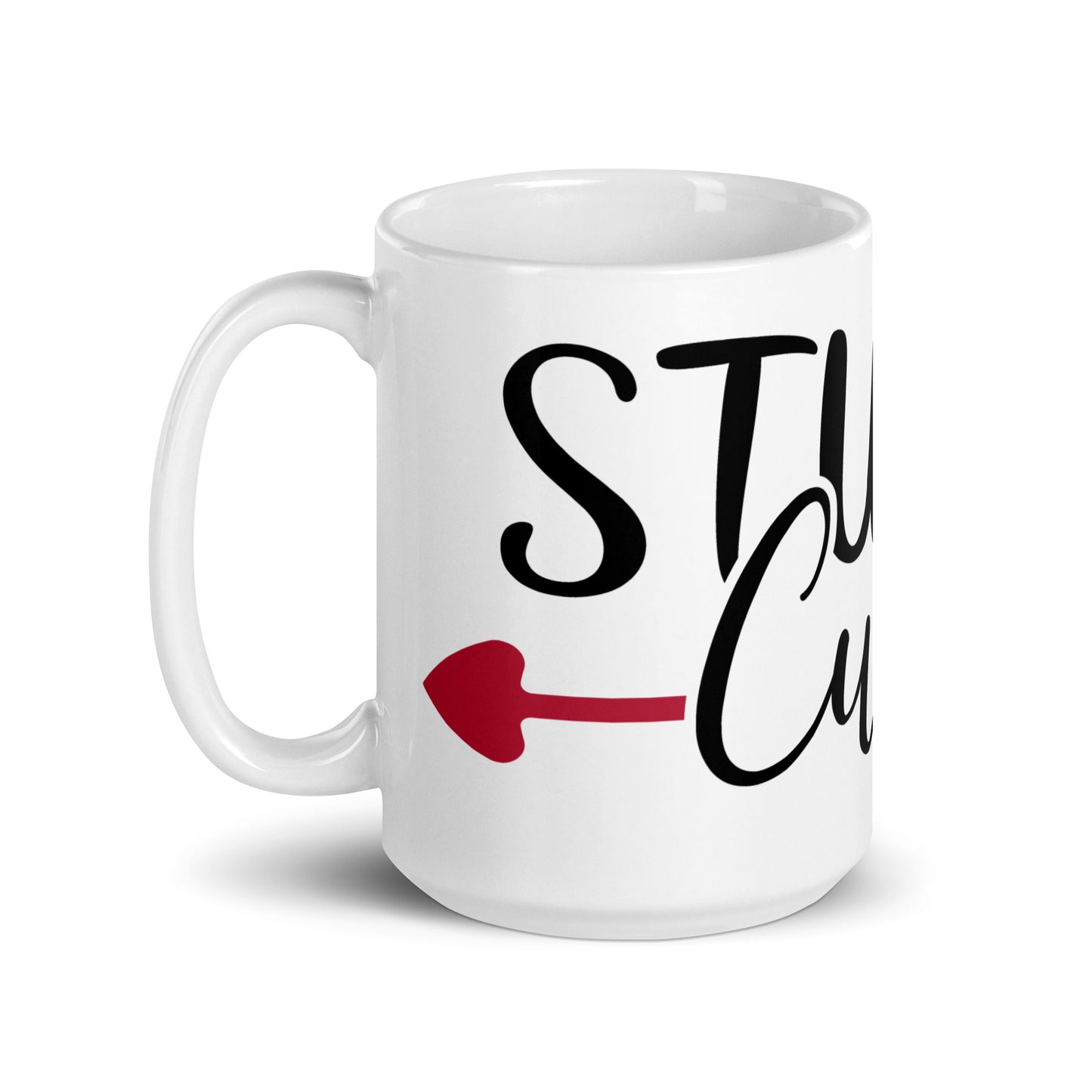 Stupid Cupid White glossy mug