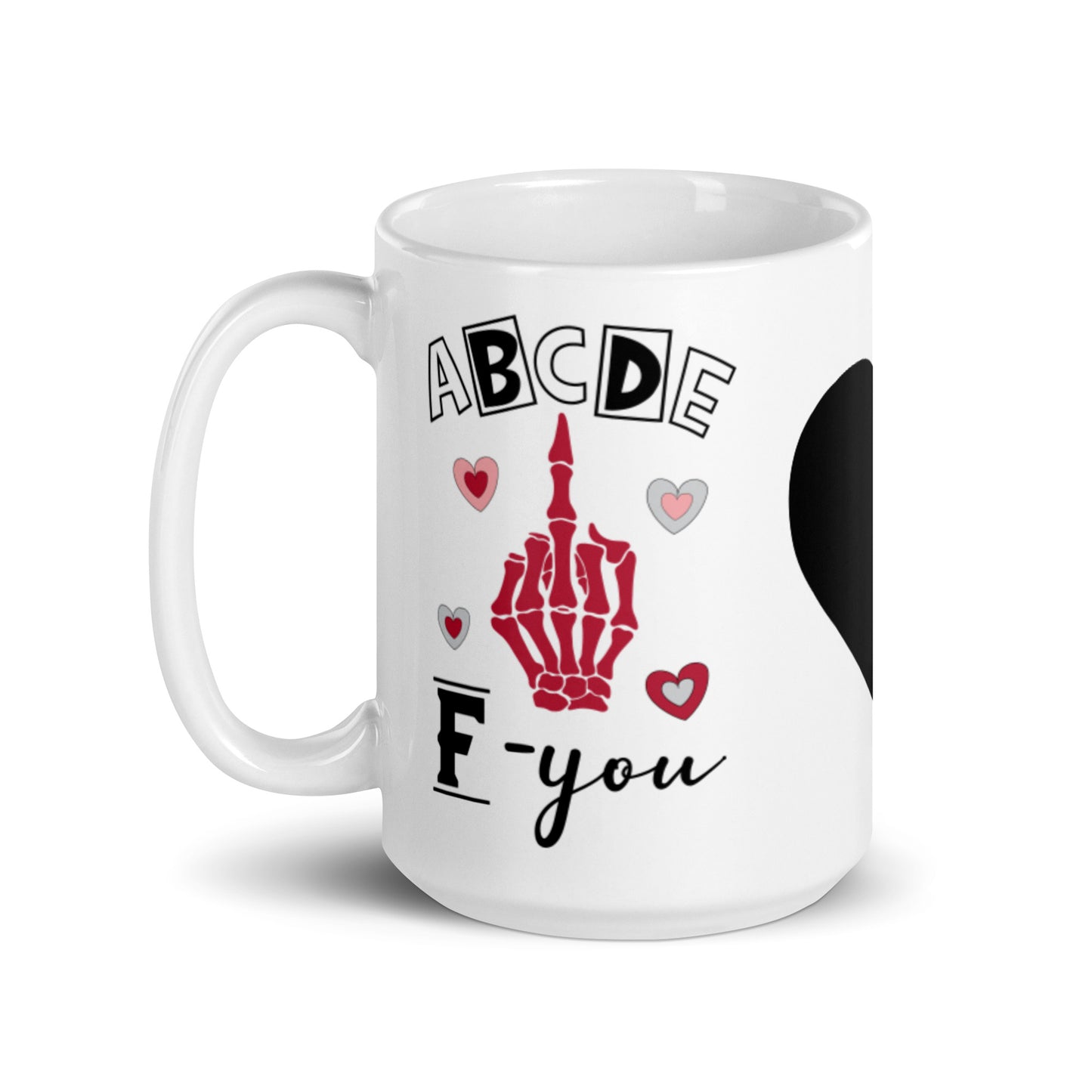 ABCDEF You White glossy mug