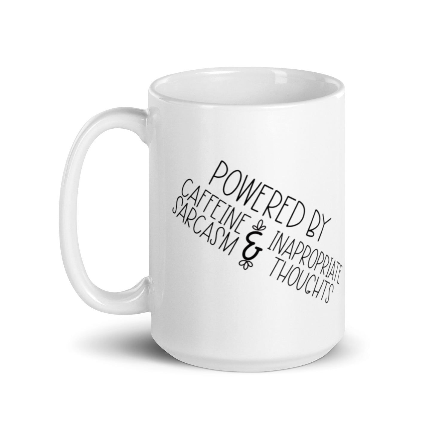 Powered By White glossy mug