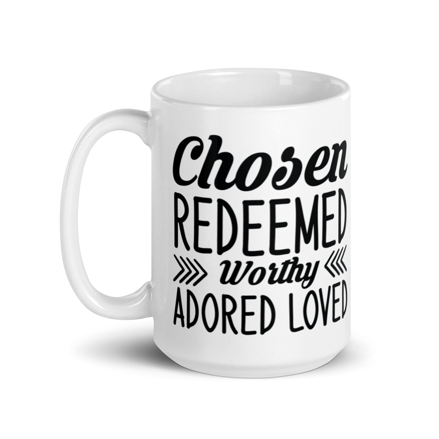 Chosen White glossy mug