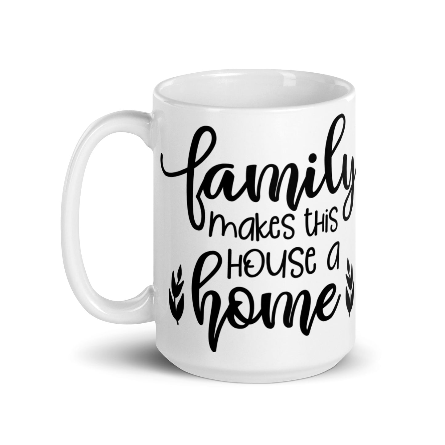 White glossy mug