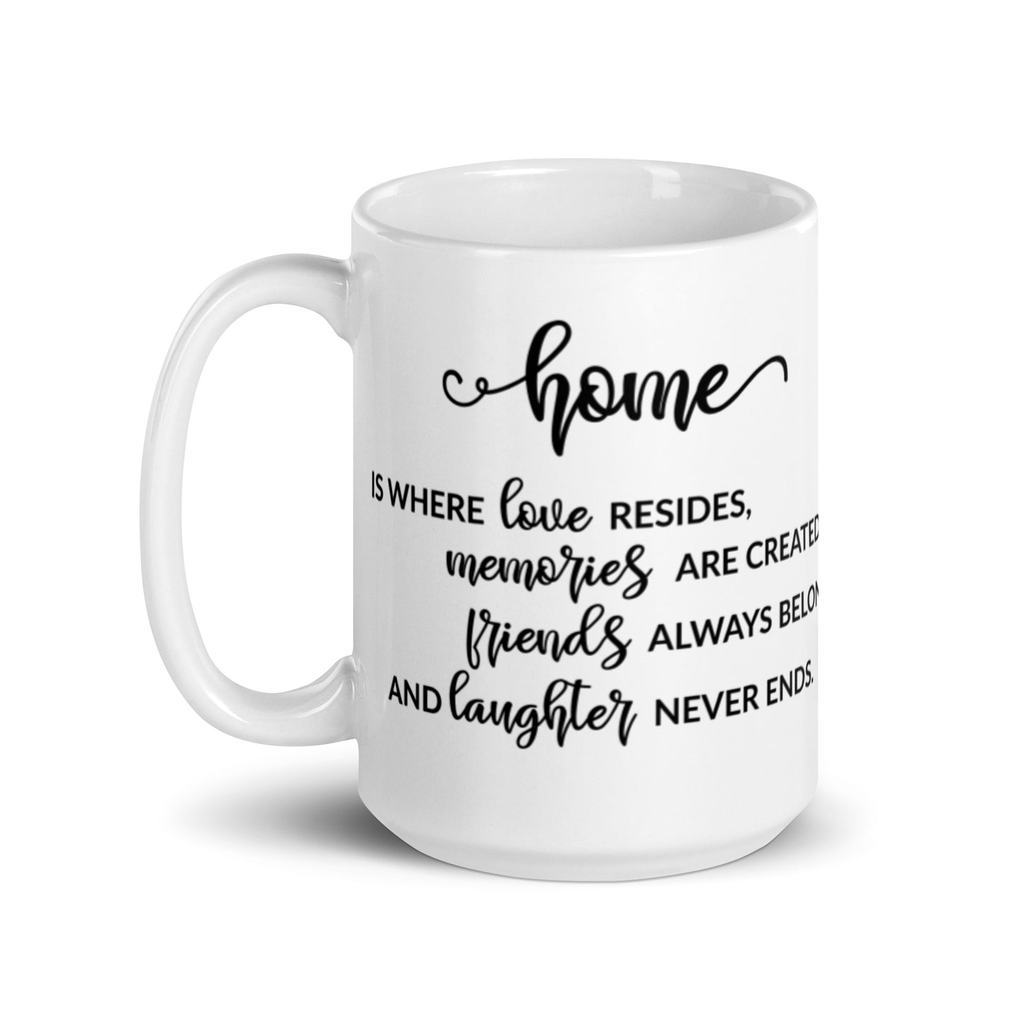 Home White glossy mug