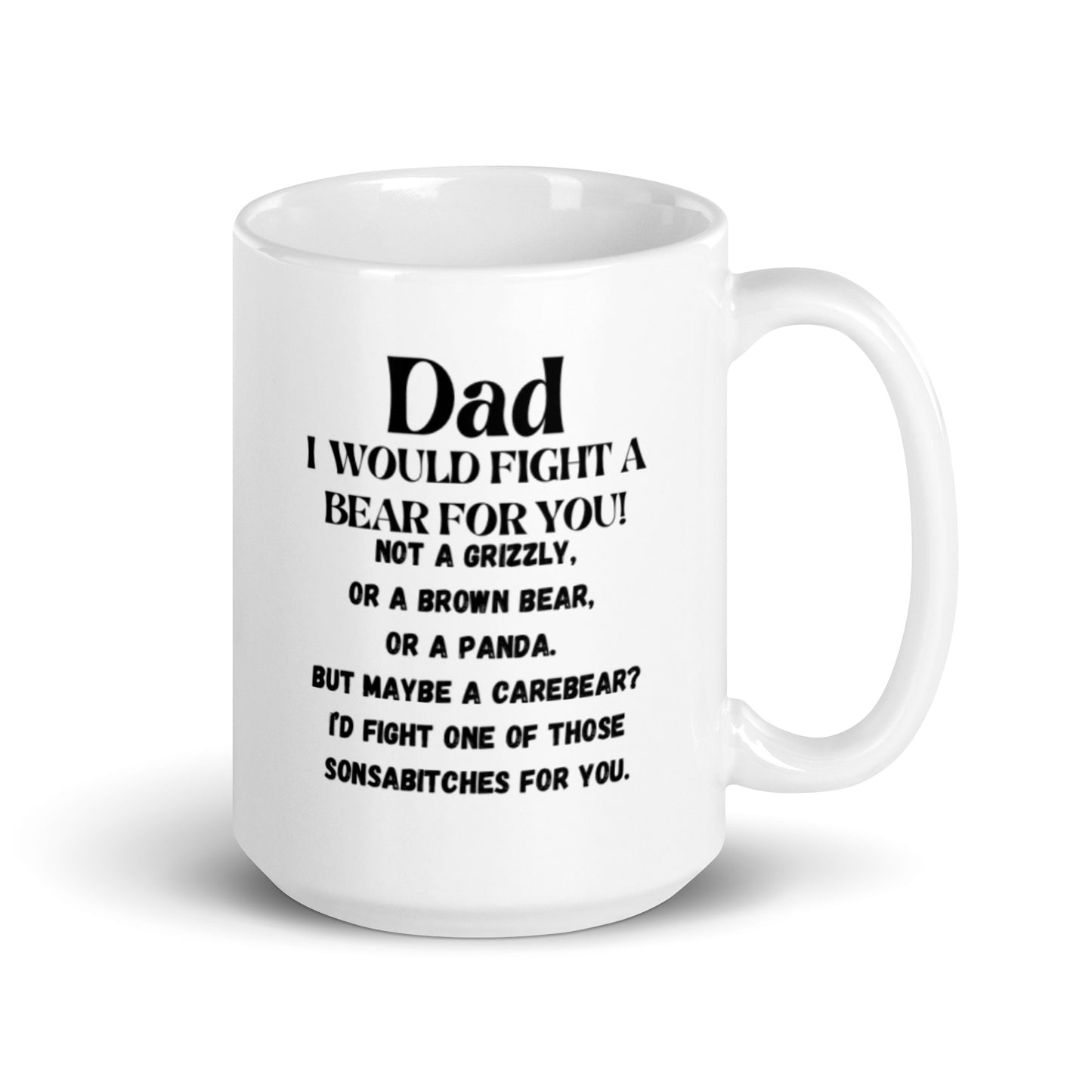 Dad White glossy mug