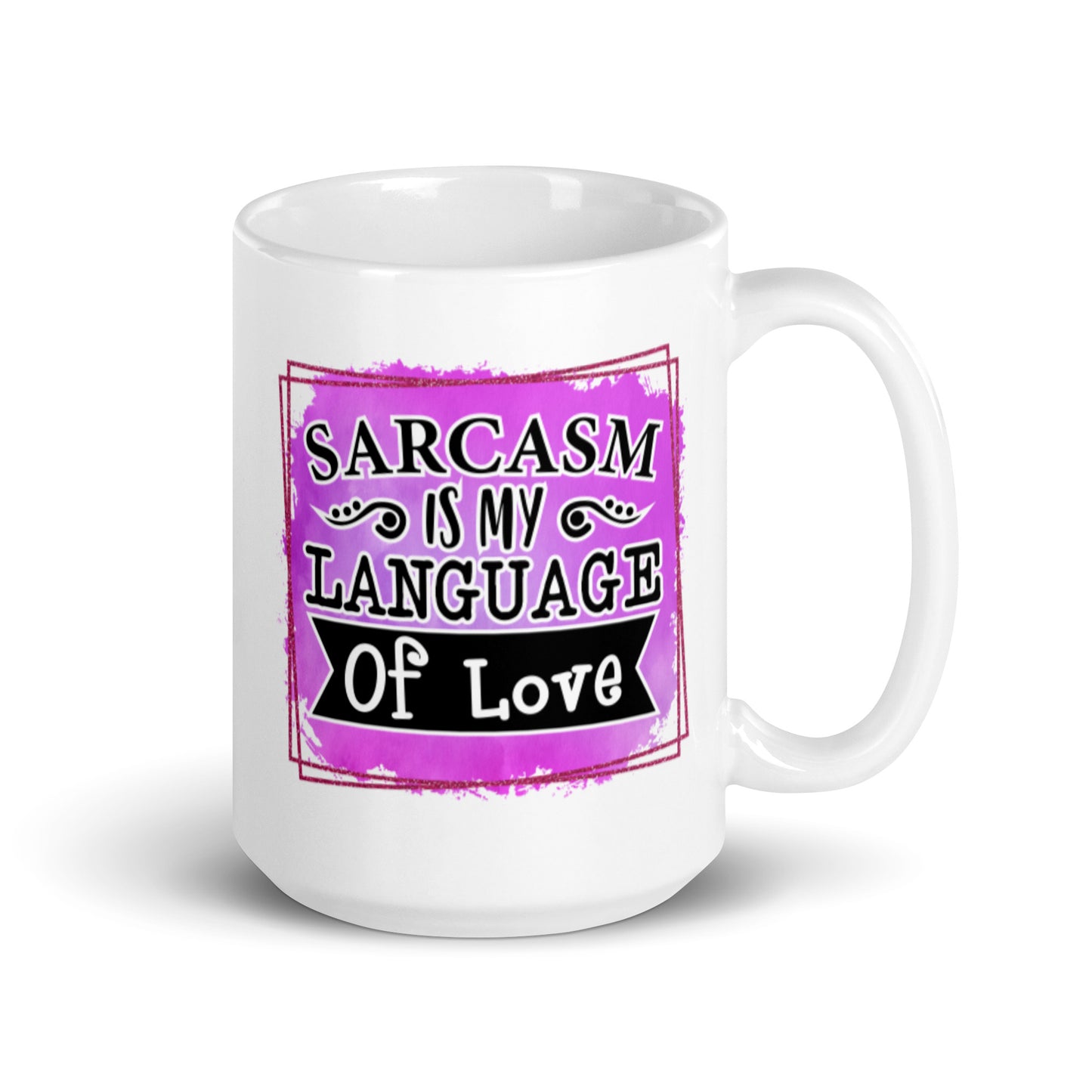 Sarcasm White glossy mug