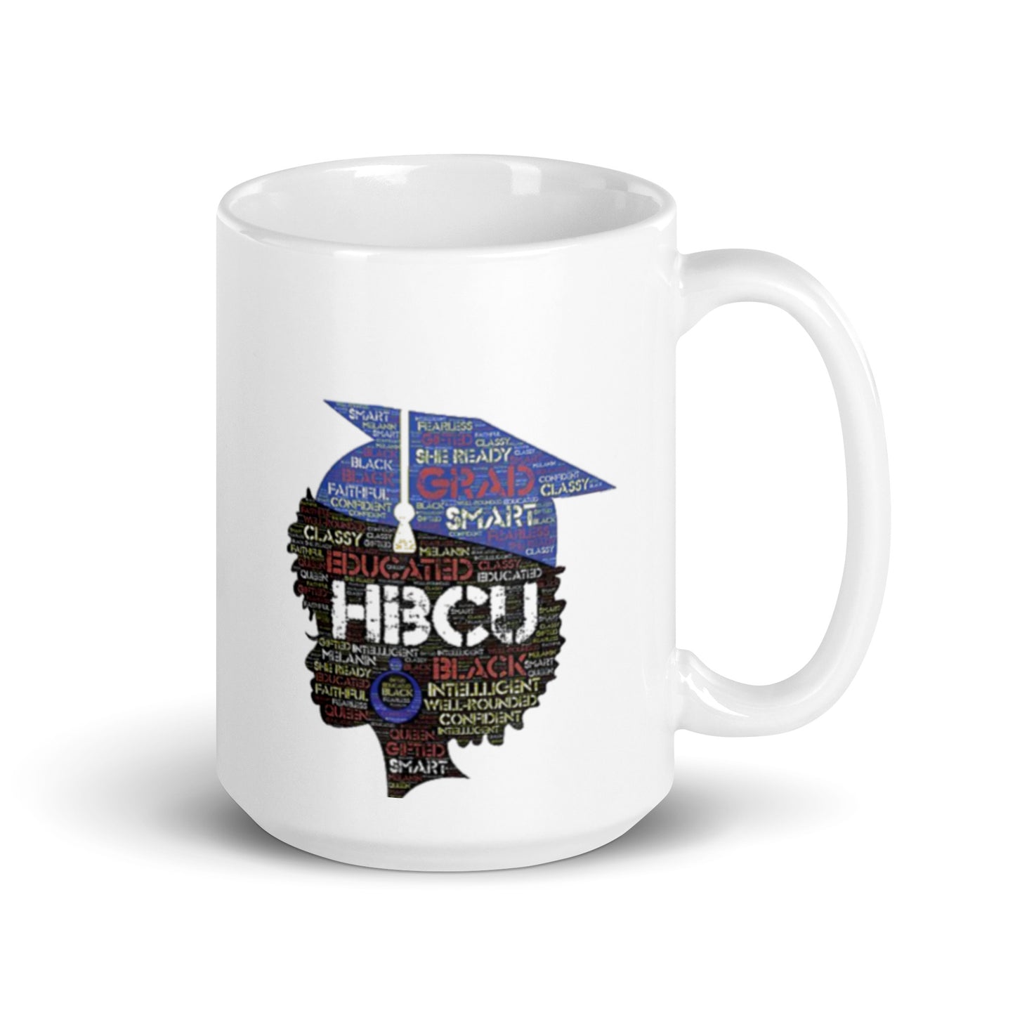 HBCU Grad White glossy mug