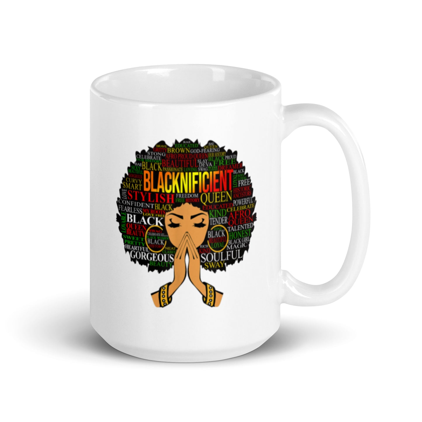 Blacknificient White glossy mug