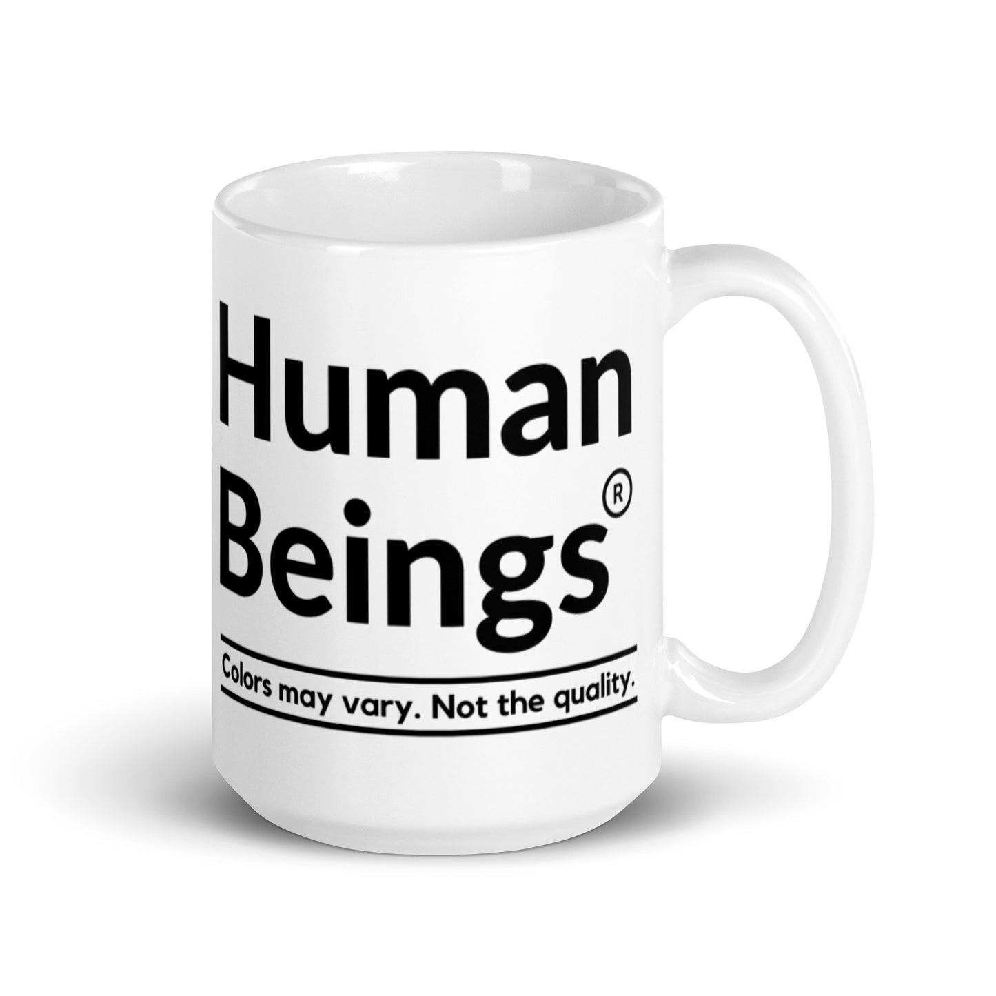 Human Beings White glossy mug