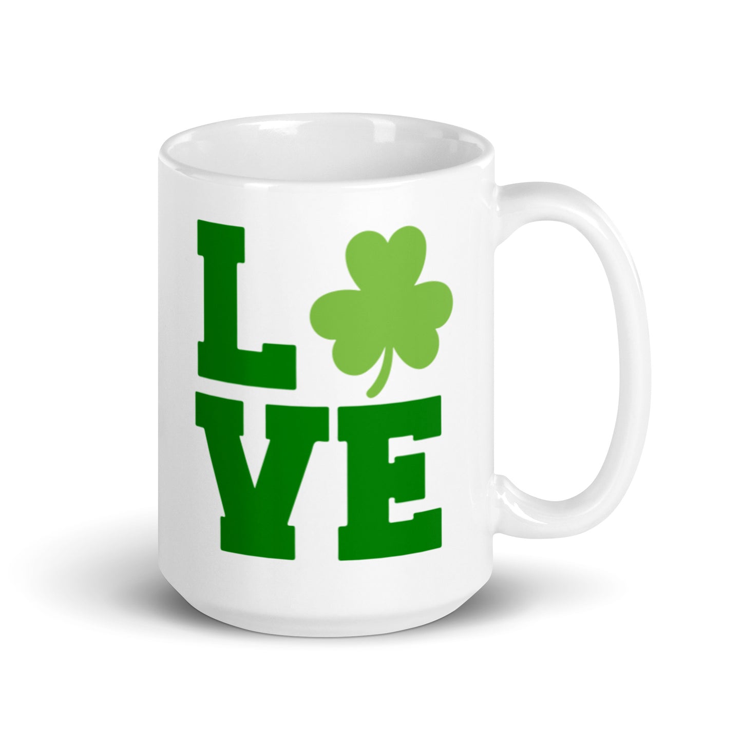Love White glossy mug