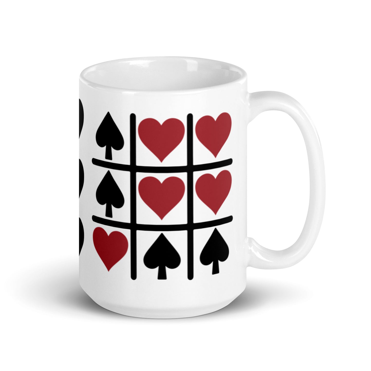 Love Is In The Cards White glossy mug