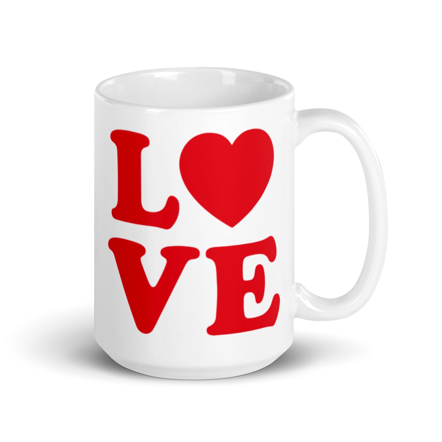 Love White glossy mug