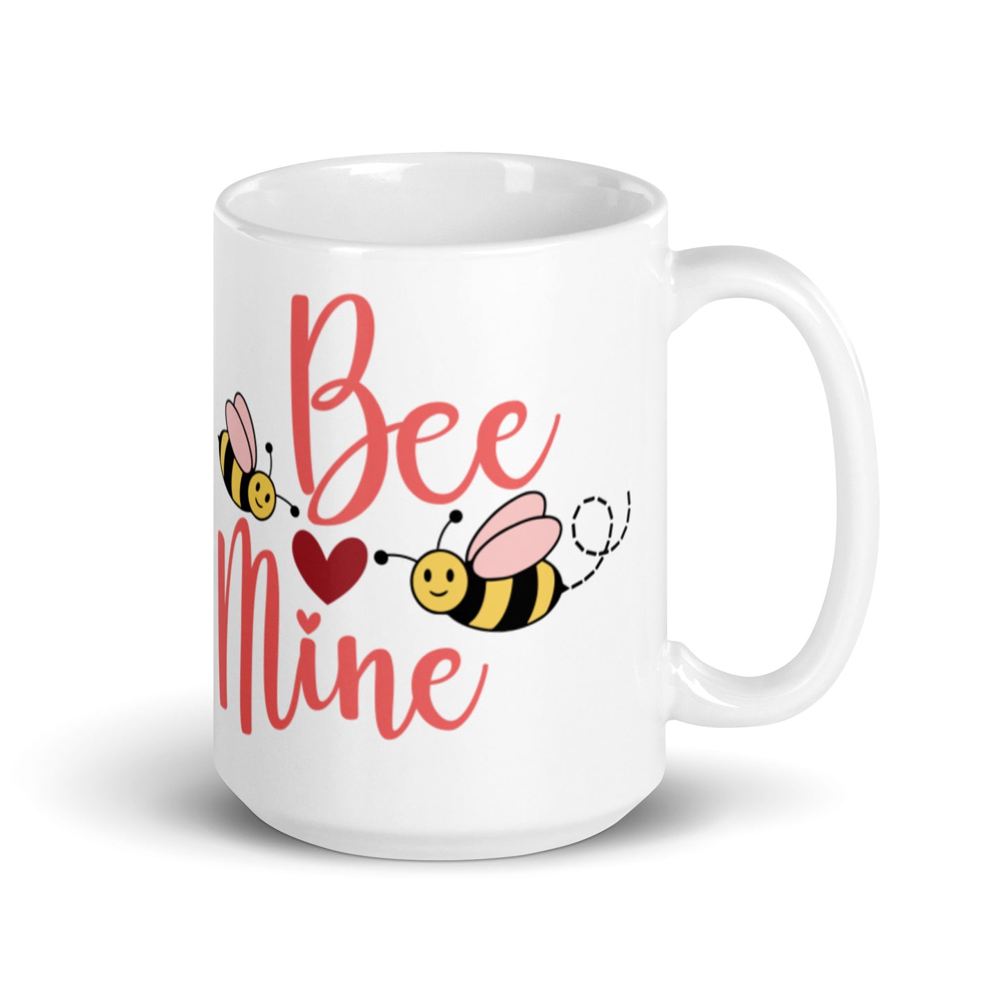 Bee Mine White glossy mug