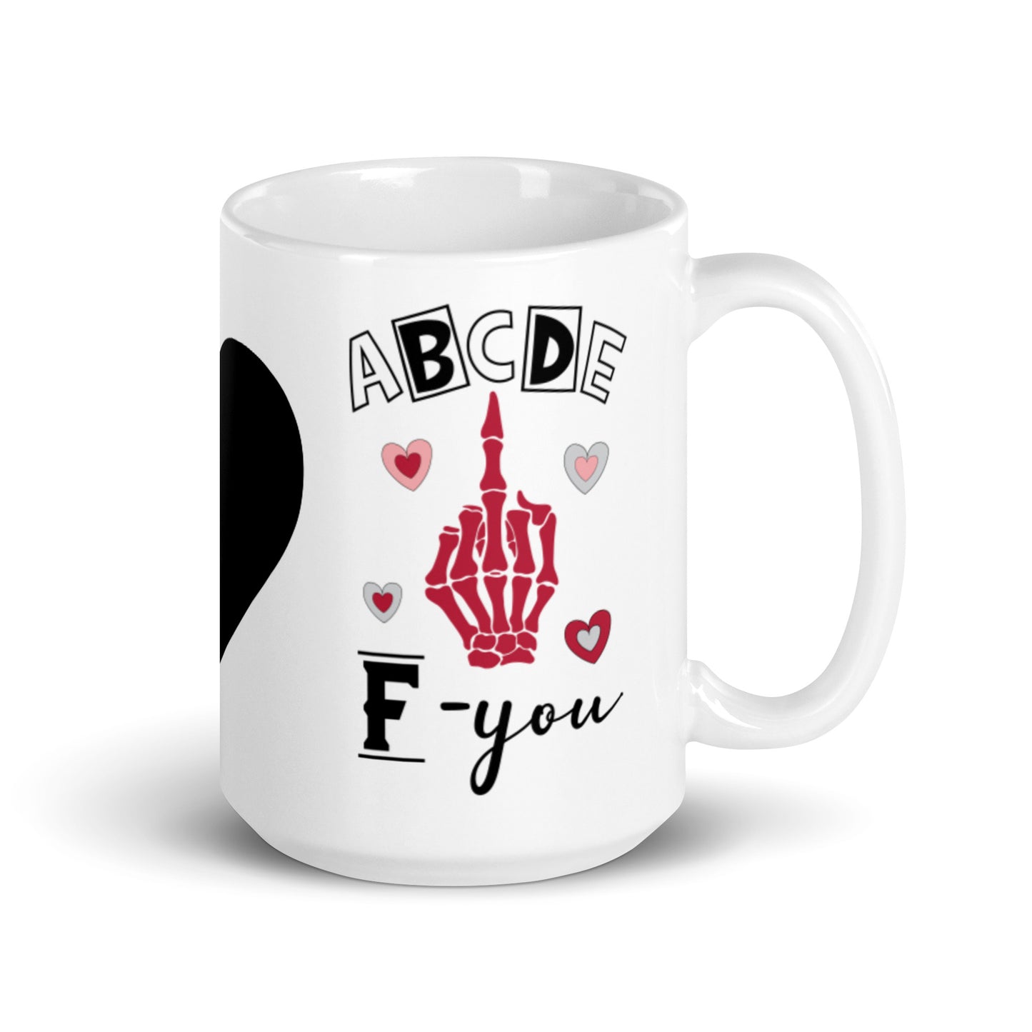 ABCDEF You White glossy mug