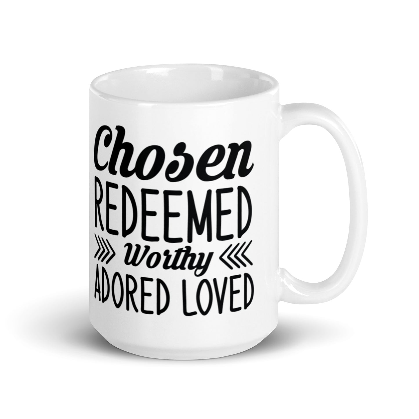 Chosen White glossy mug