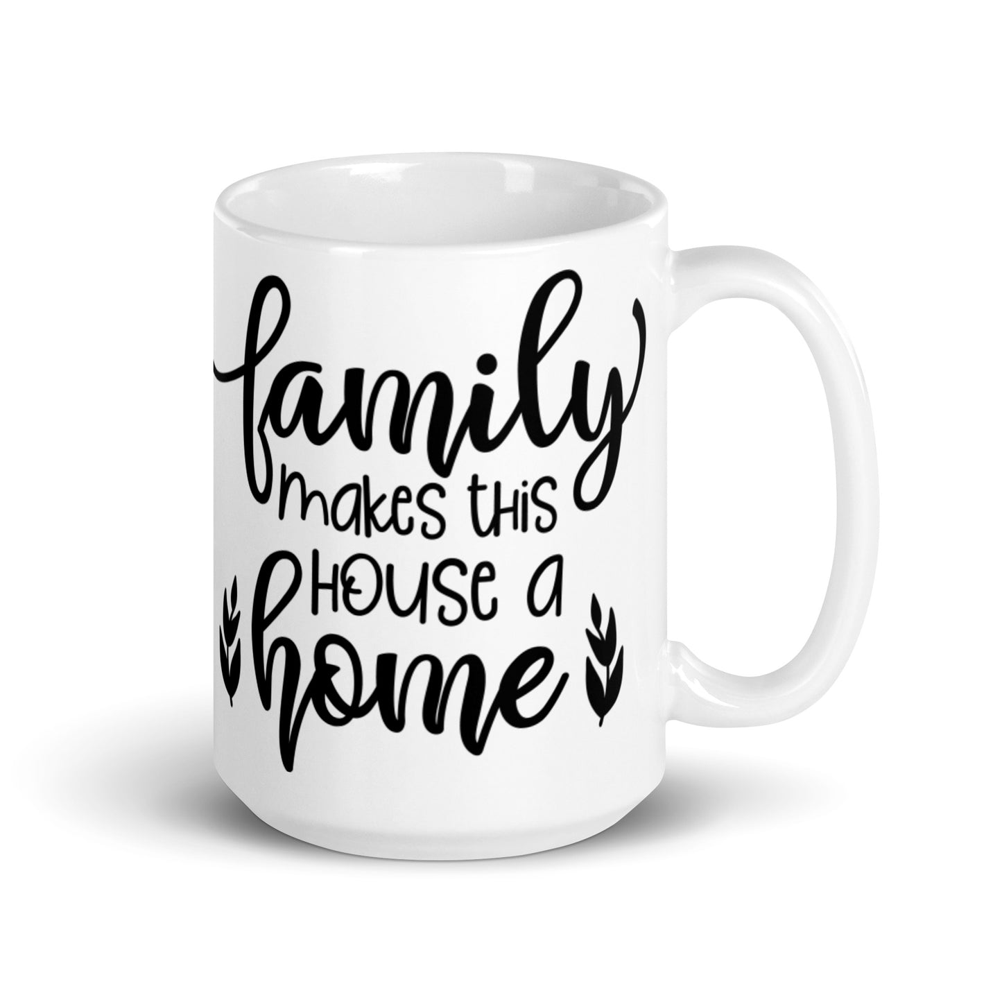 White glossy mug