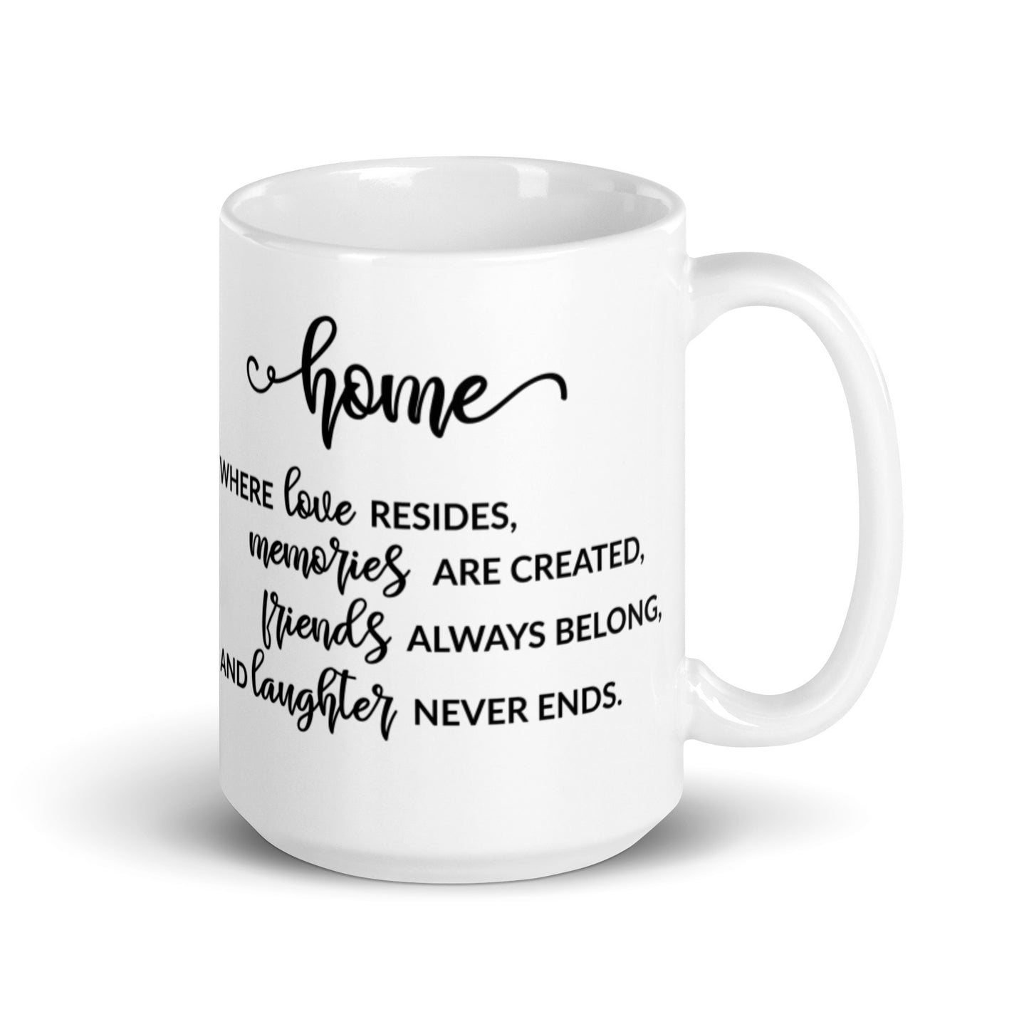Home White glossy mug