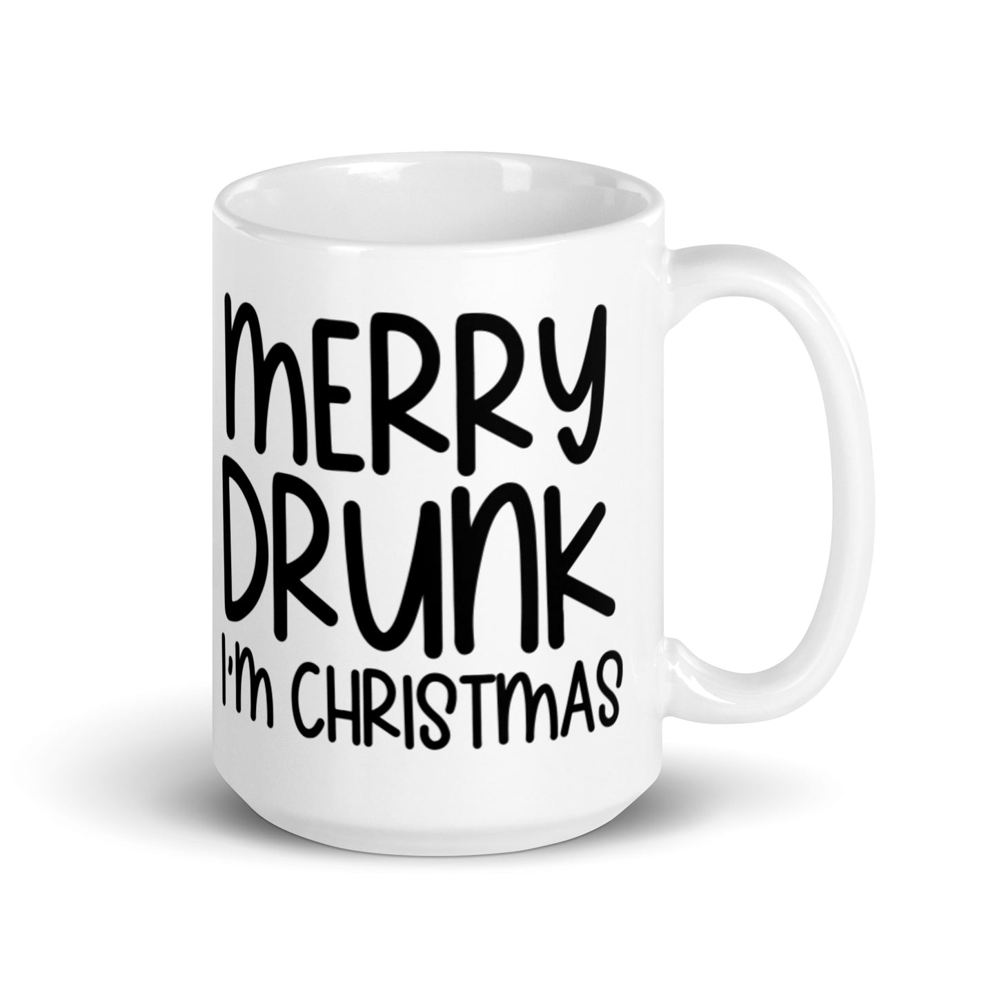 MERRY DRUNK I’M CHRISTMAS White glossy mug