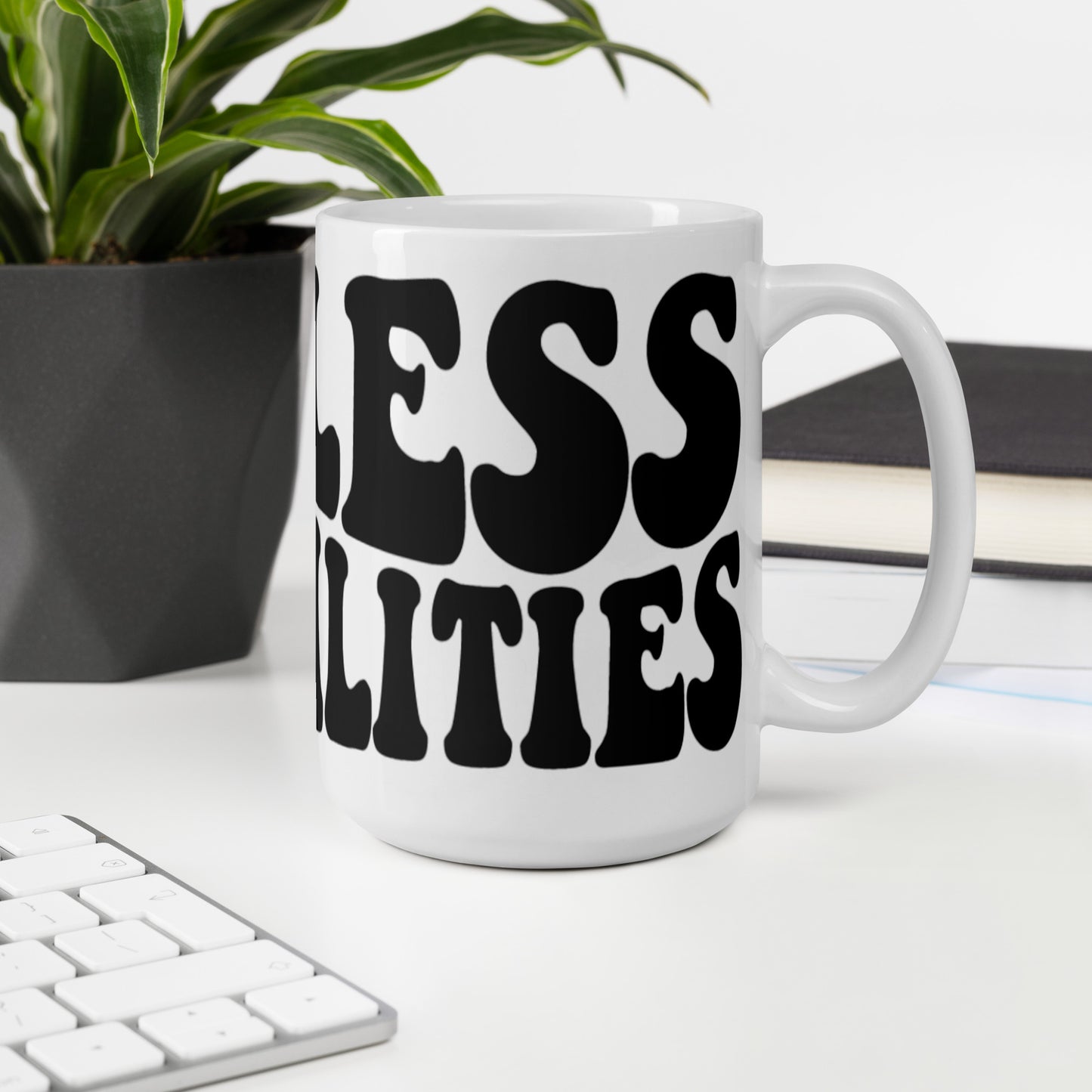 LIMITLESS POSSIBILITIES White glossy mug