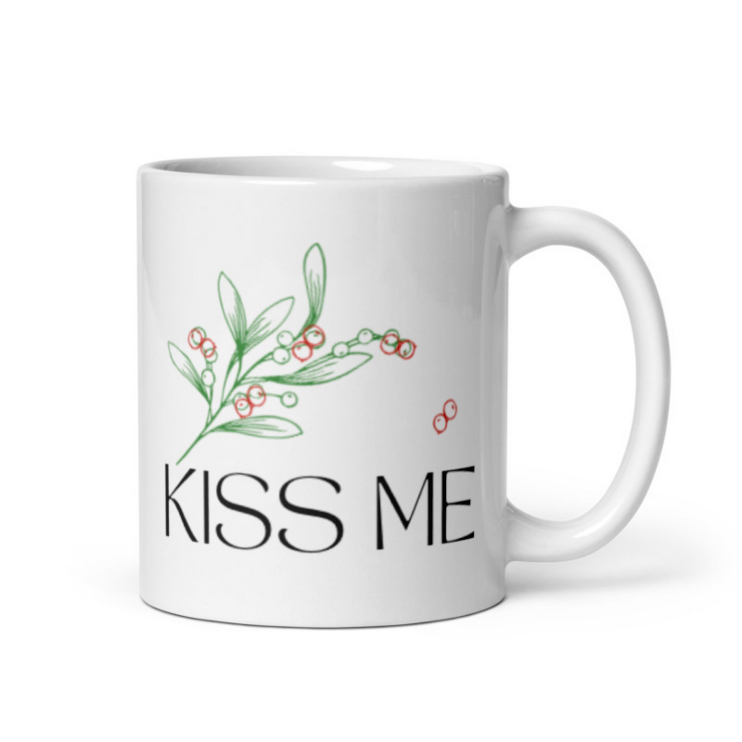 Kiss Me White glossy mug Ceramic White Glossy Coffee Mug