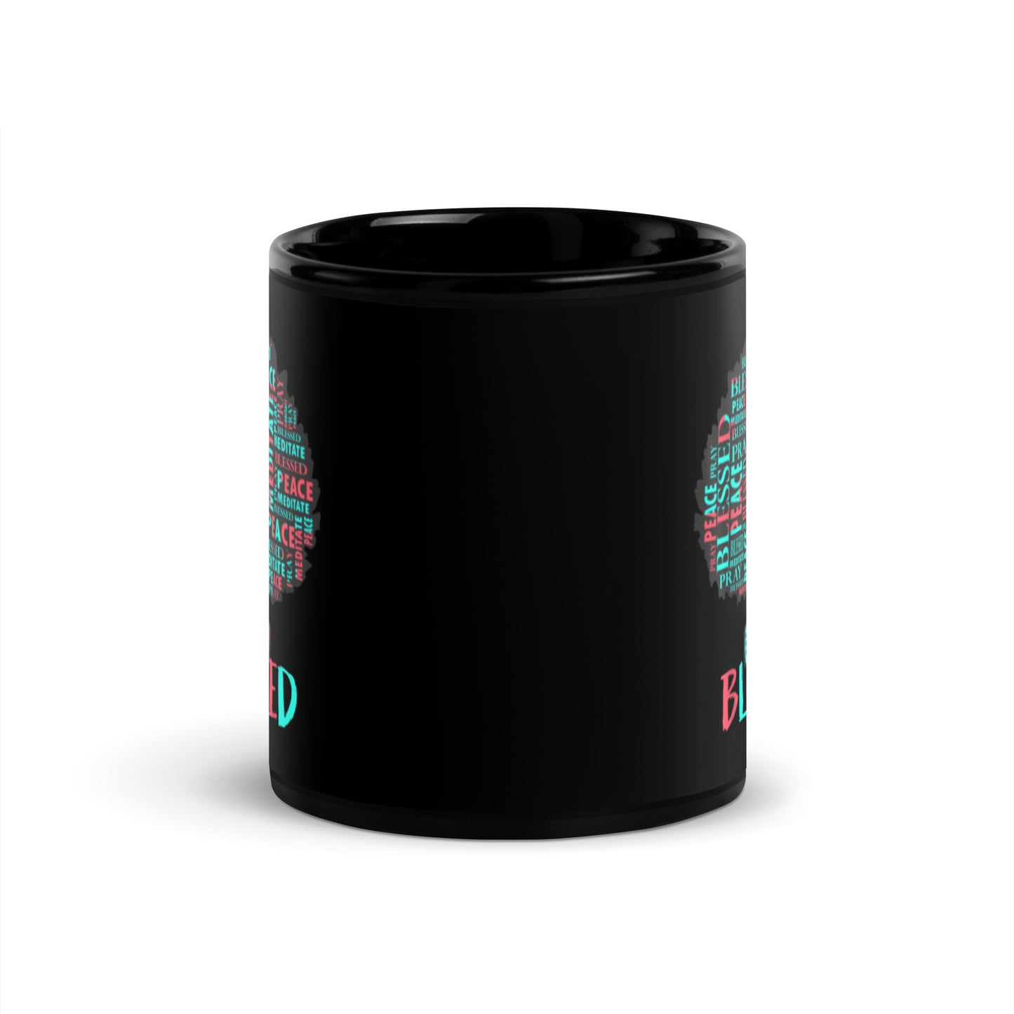 Blessed Black Glossy Mug
