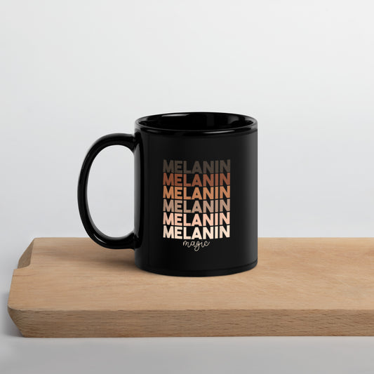 Melanin Black Glossy Mug
