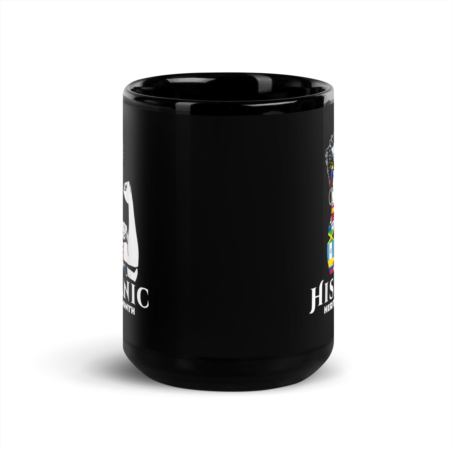 Hispanic Heritage Month Black Glossy Mug