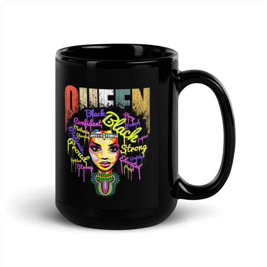 Black Queen Black Glossy Mug